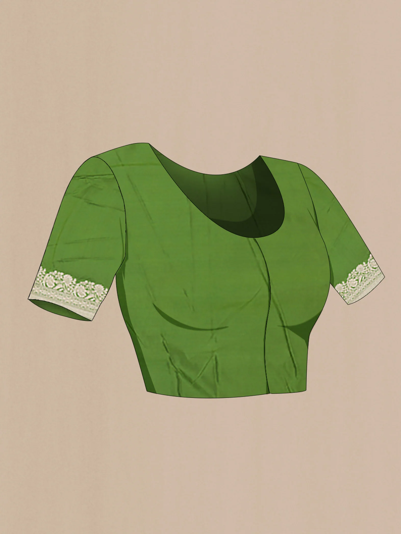 Green Blended Banarasi Silk Saree - Image 2