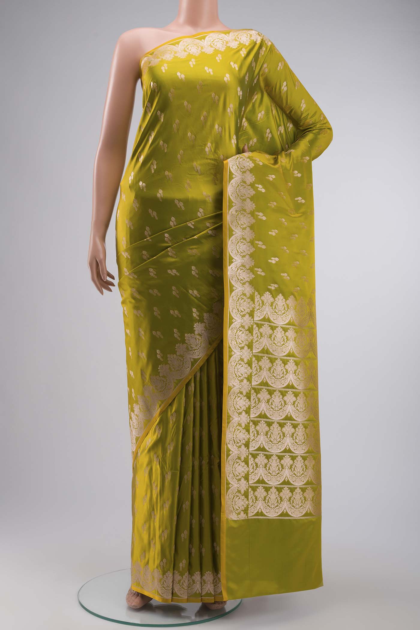 Green Blended Banarasi Silk Saree