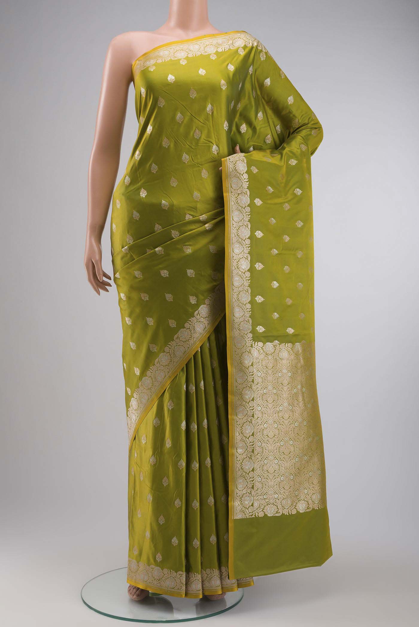 Green Blended Banarasi Silk Saree