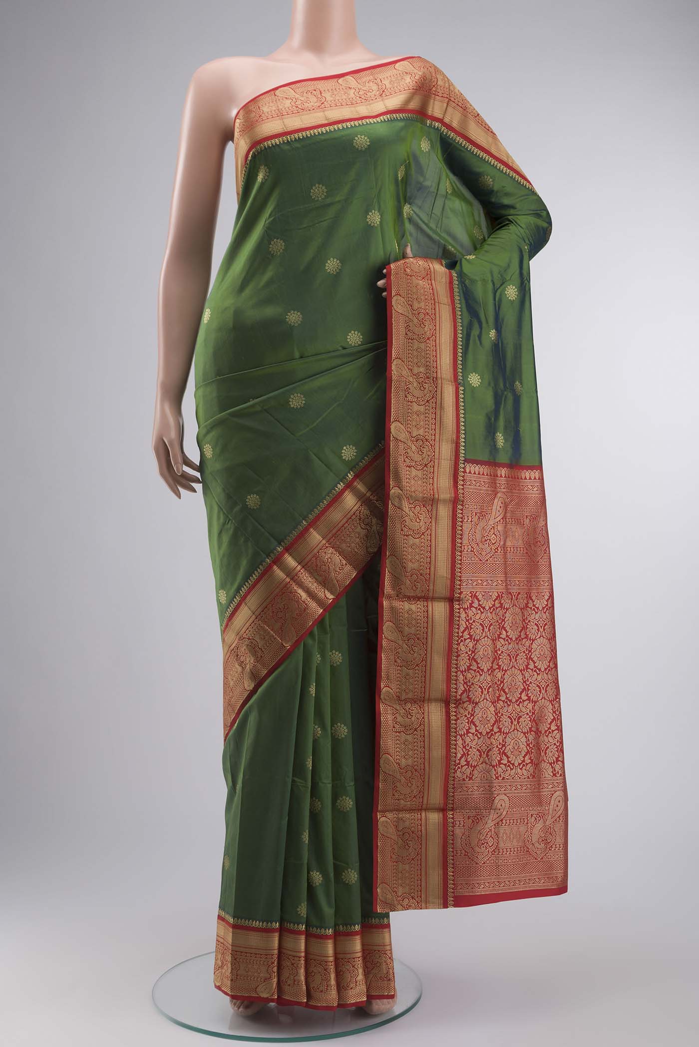 Green Blended Bangalore Silk Saree