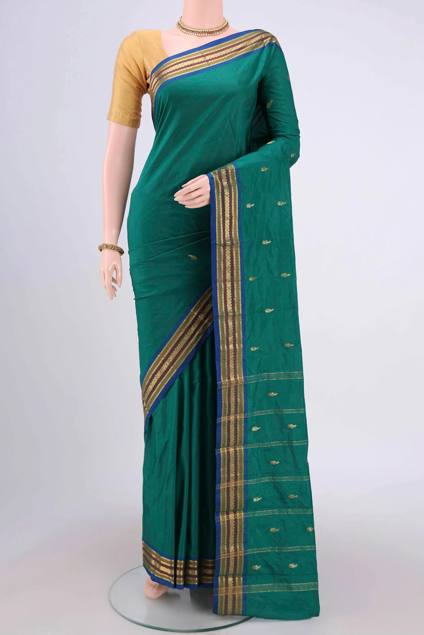 Multi Color Blended Bangalore Silk Saree