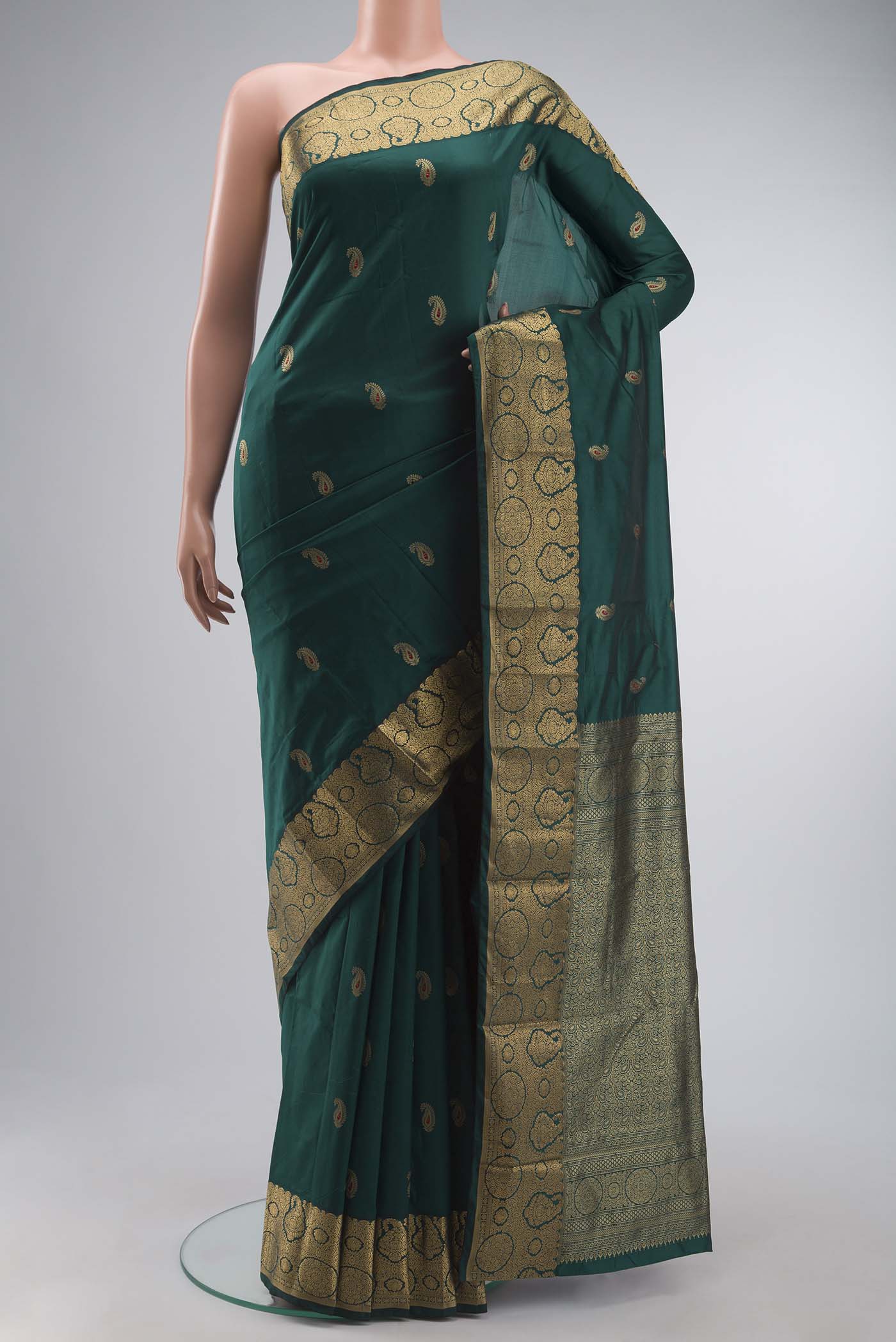 Green Blended Bangalore Silk Saree
