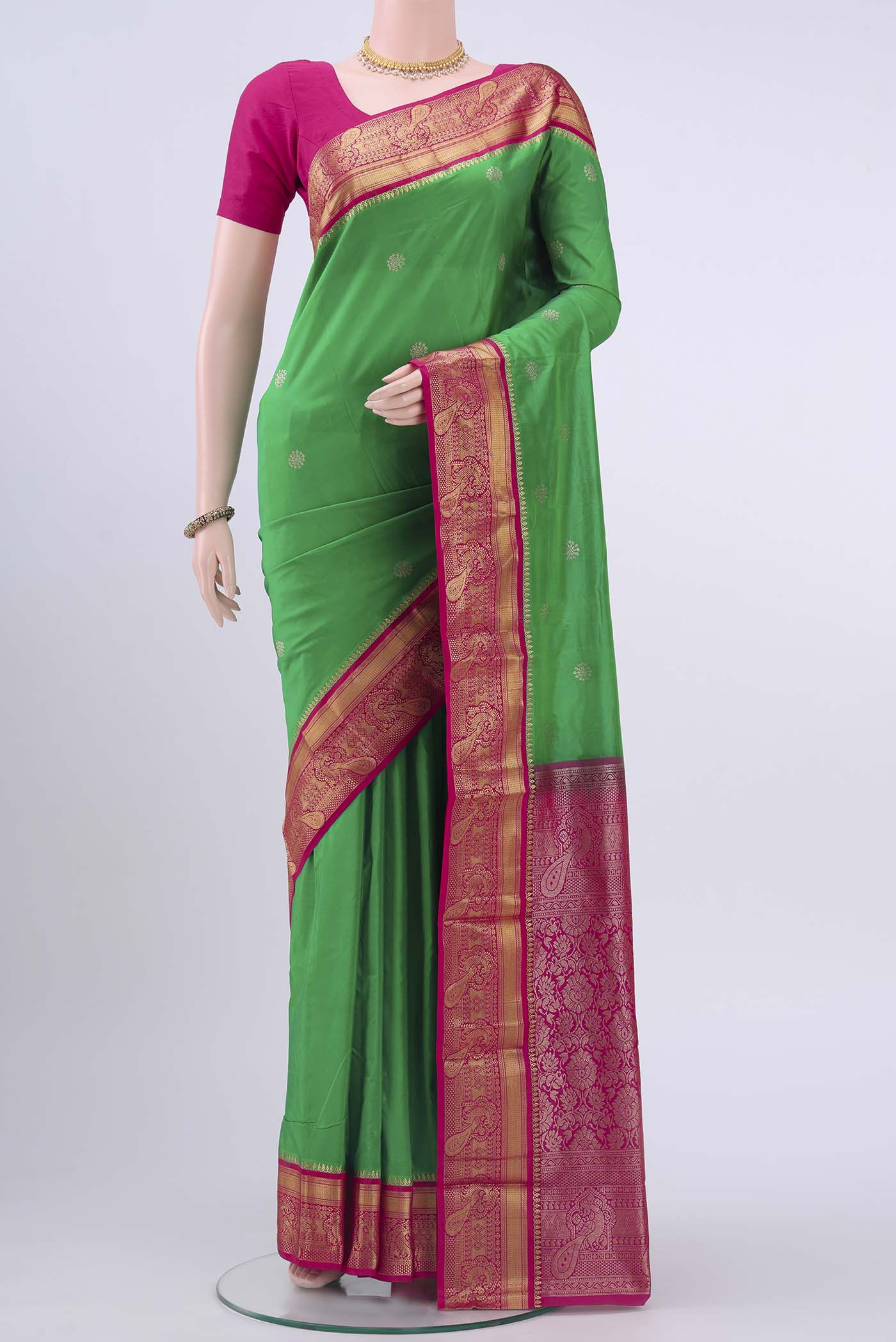 Green Blended Bangalore Silk Saree