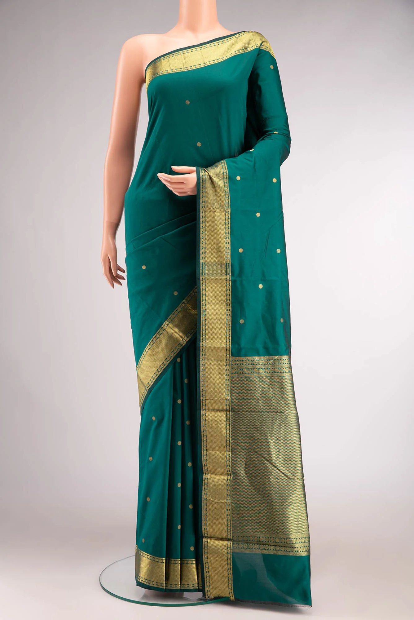Green Blended Bangalore Silk Saree