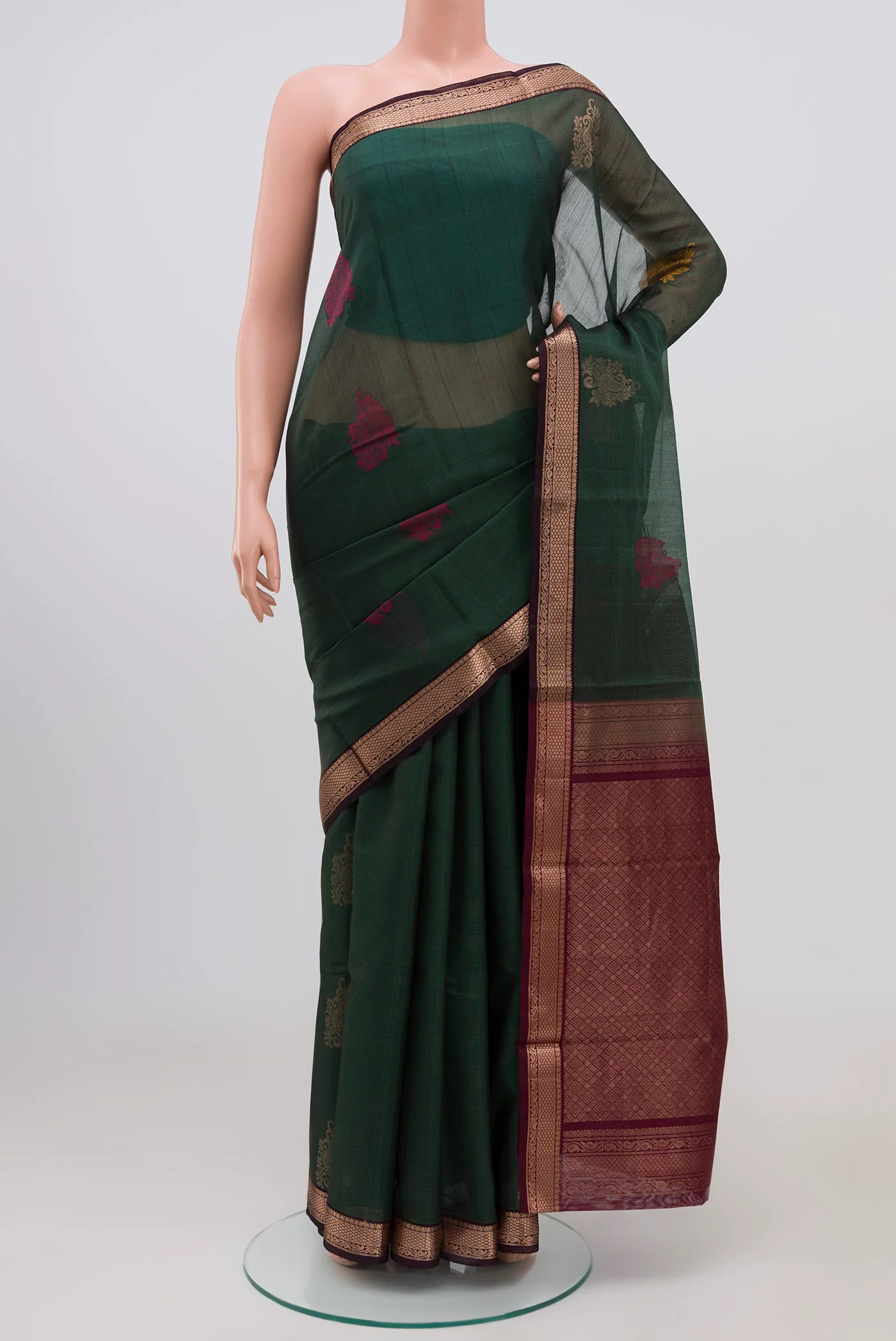 Green Coimbatore Silk Cotton Saree