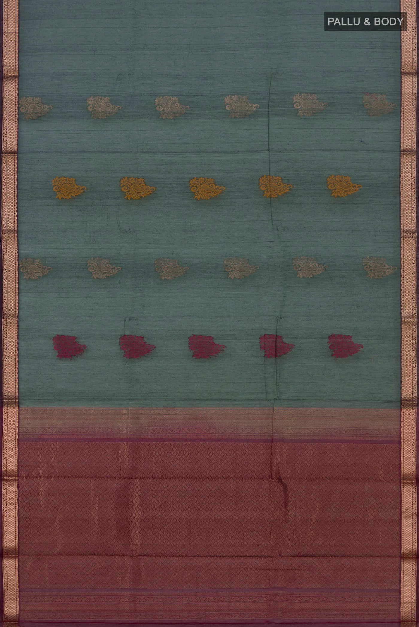 Green Coimbatore Silk Cotton Saree - Image 4