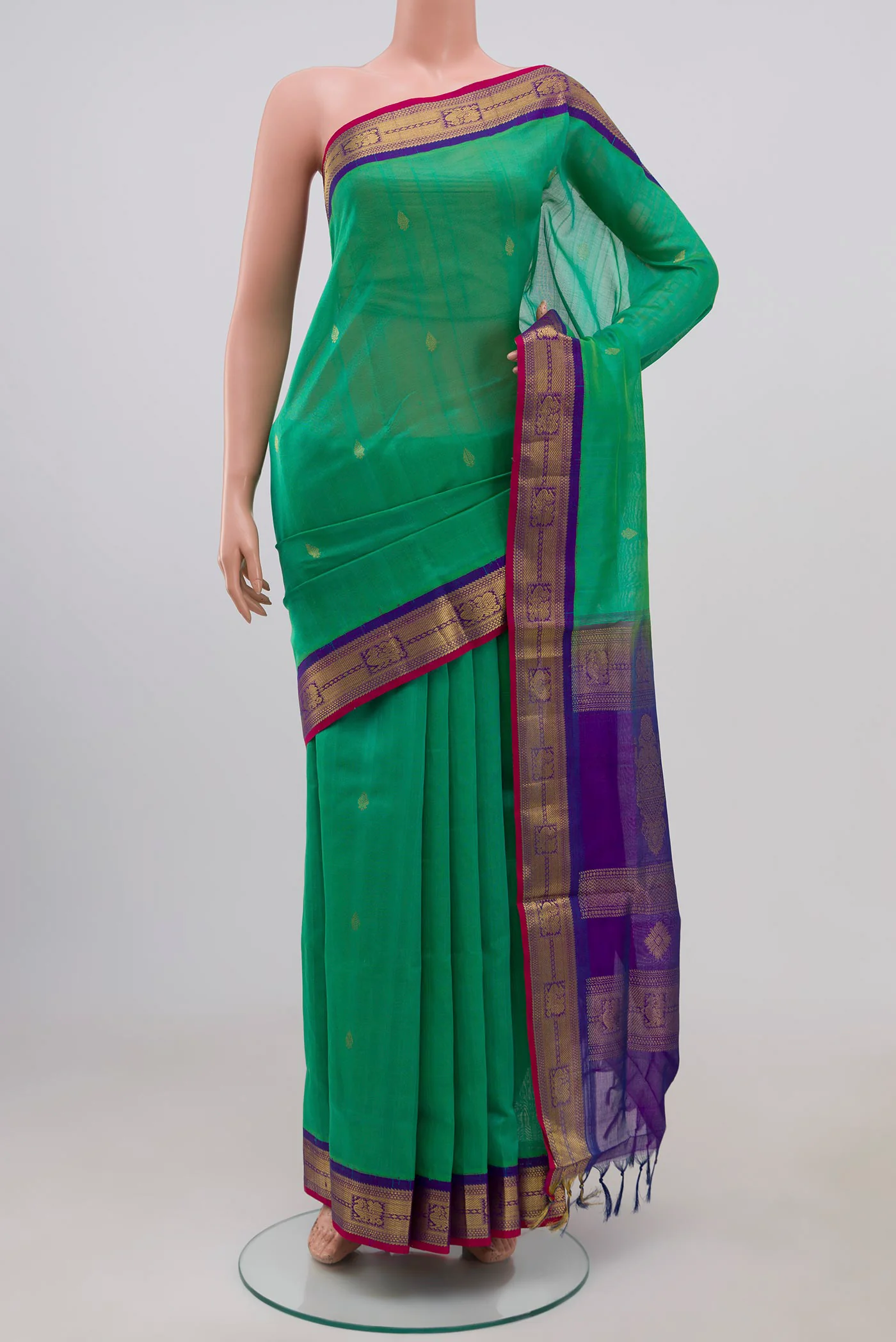 Sea Green Coimbatore Silk Cotton Saree