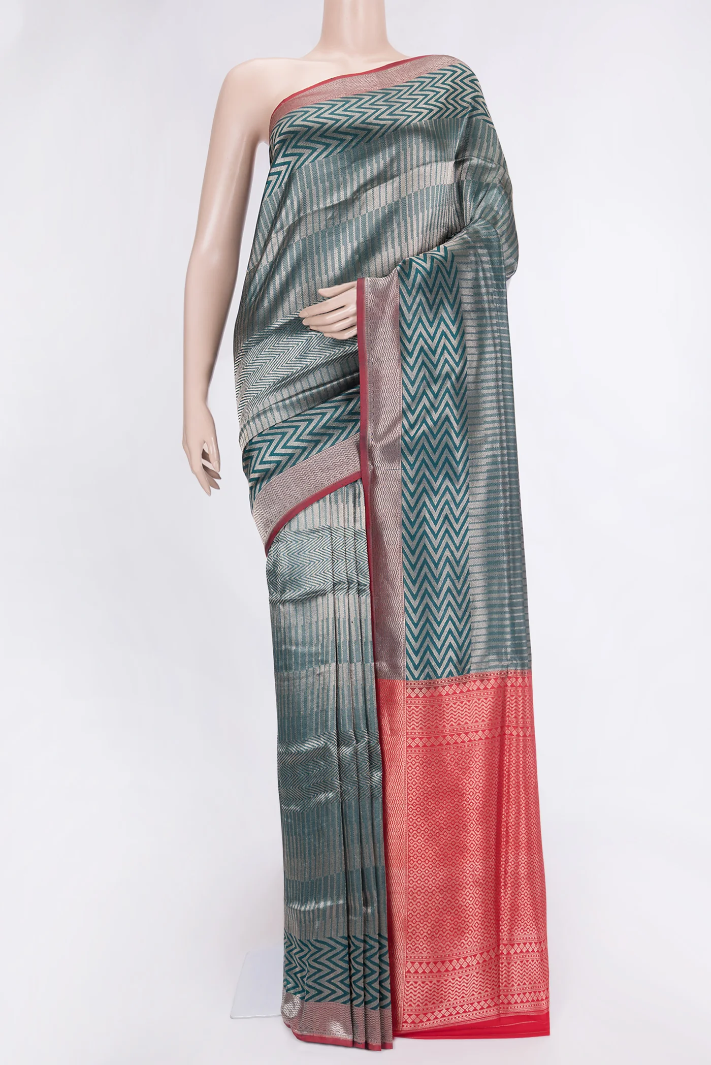Green Banarasi Silk Saree