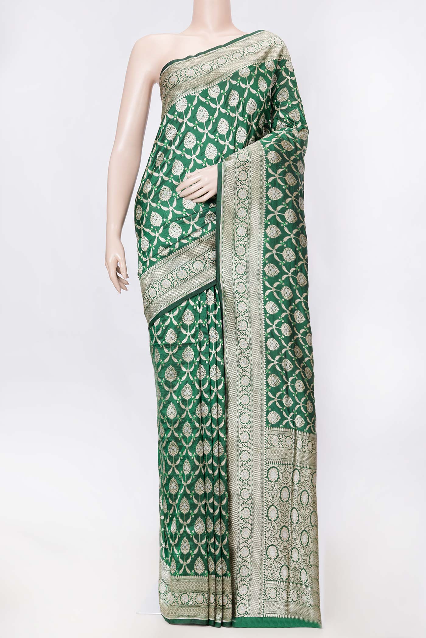 Green Dual Tone Banarasi Silk Saree