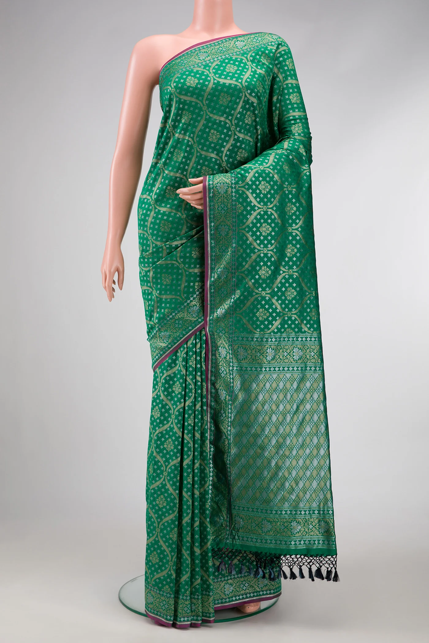 Green Blended Banarasi Silk Saree