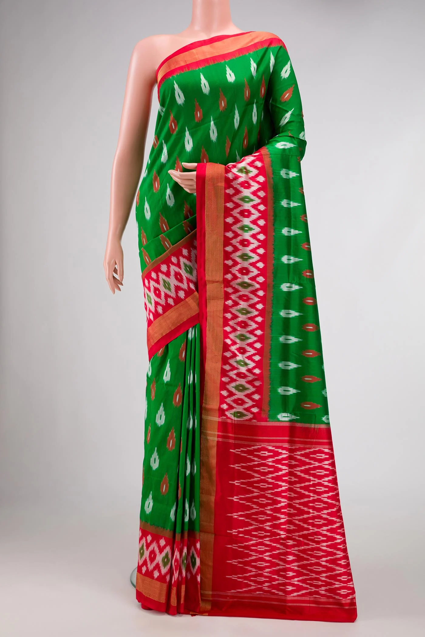 Green Pochampally Silk Saree