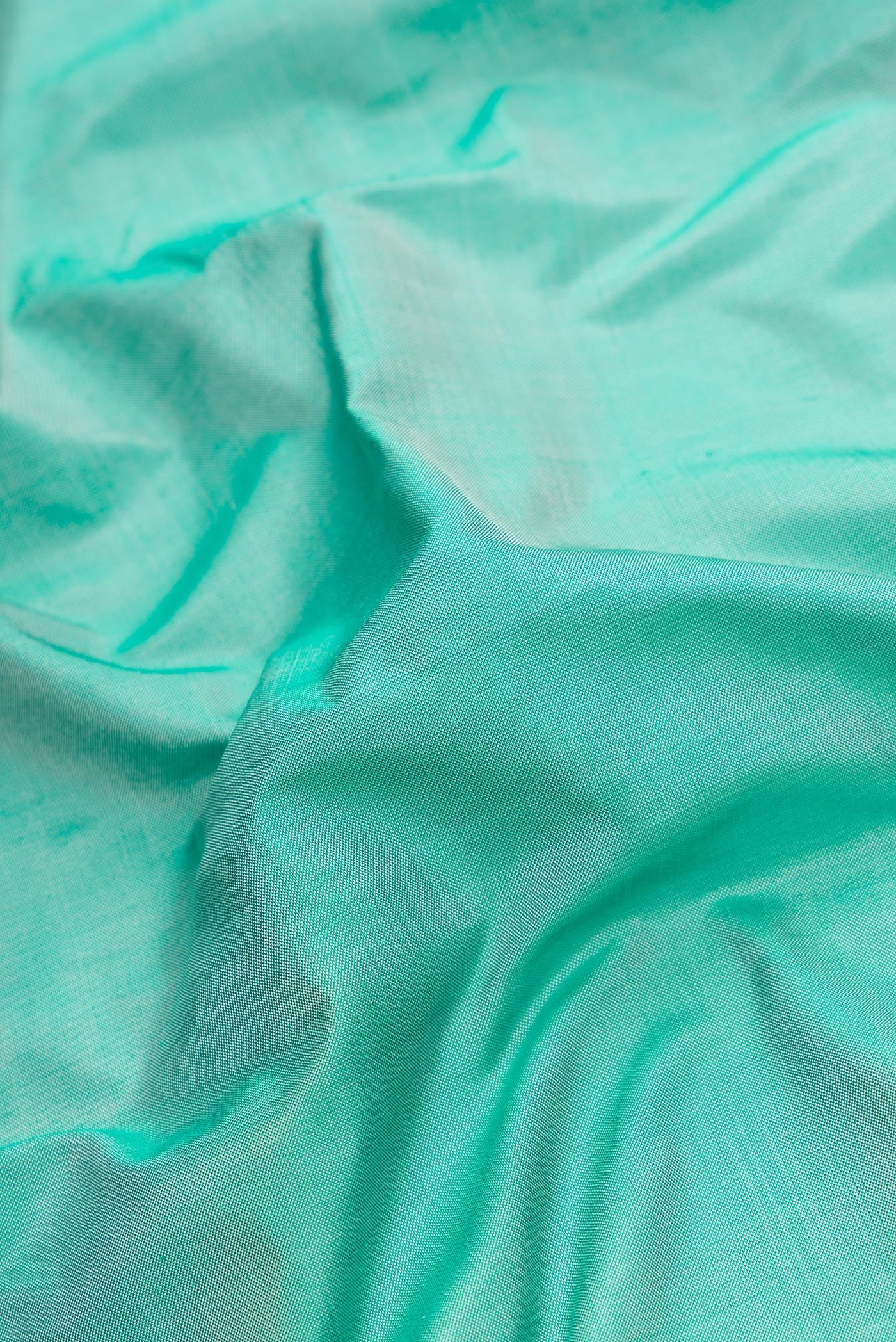 Turquoise Pochampally Silk Saree - Image 2