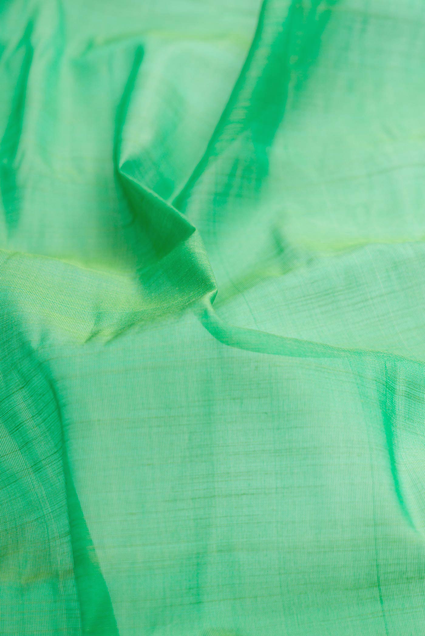 Green Dual Tone Gadwal Silk Saree - Image 2
