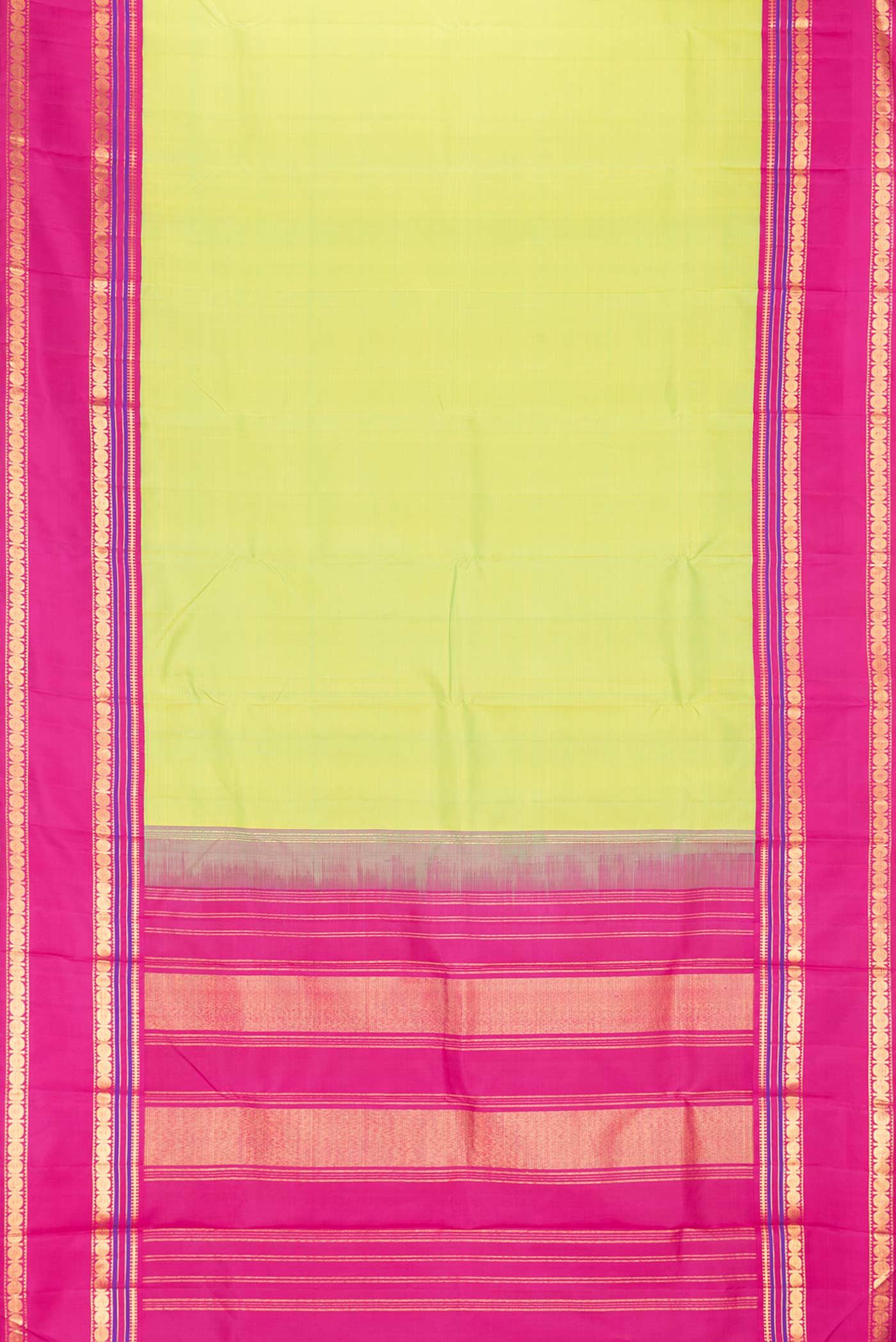 Green Dual Tone Kanjivaram Saree - Image 6