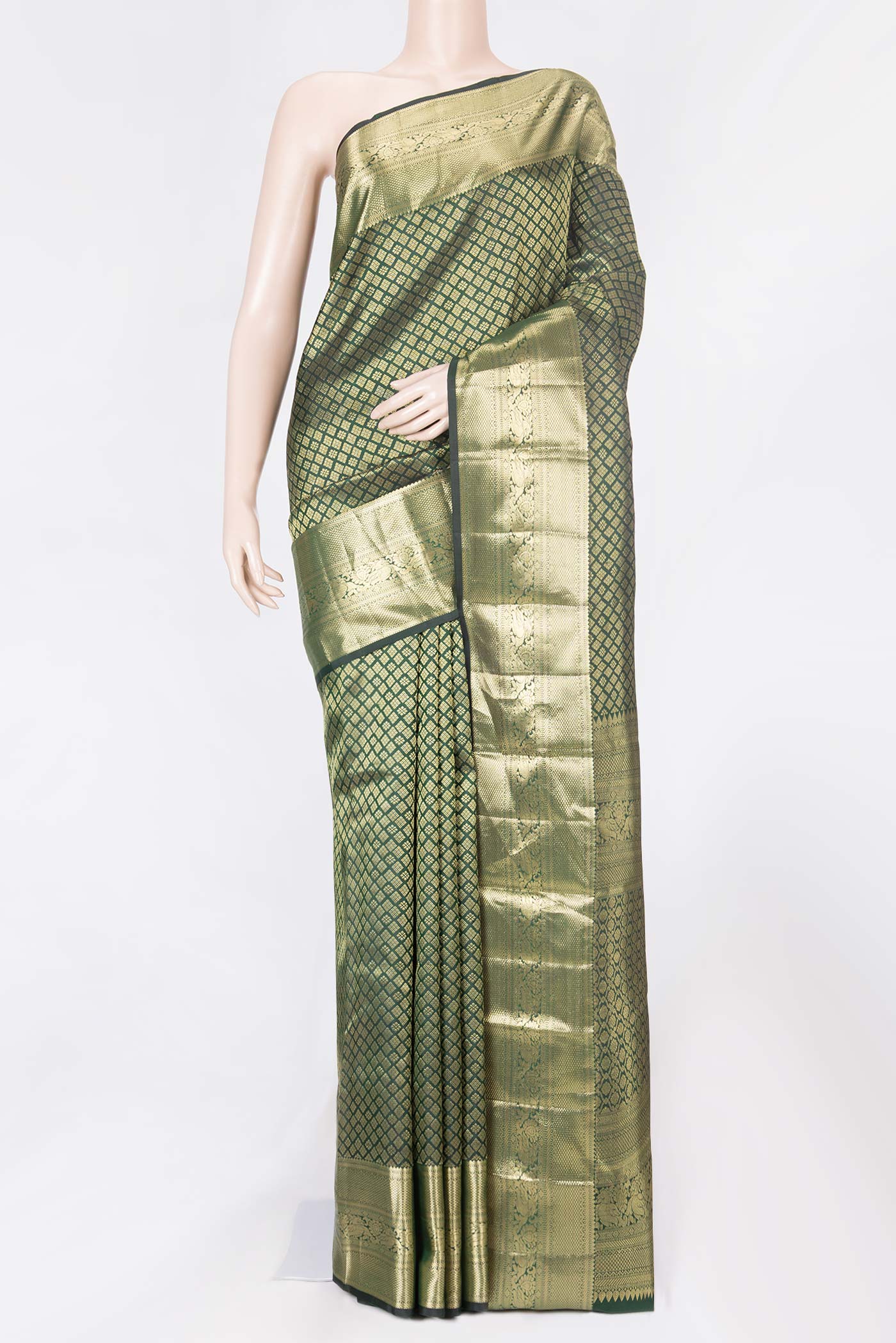 Green Dual Tone Kanjivaram Saree