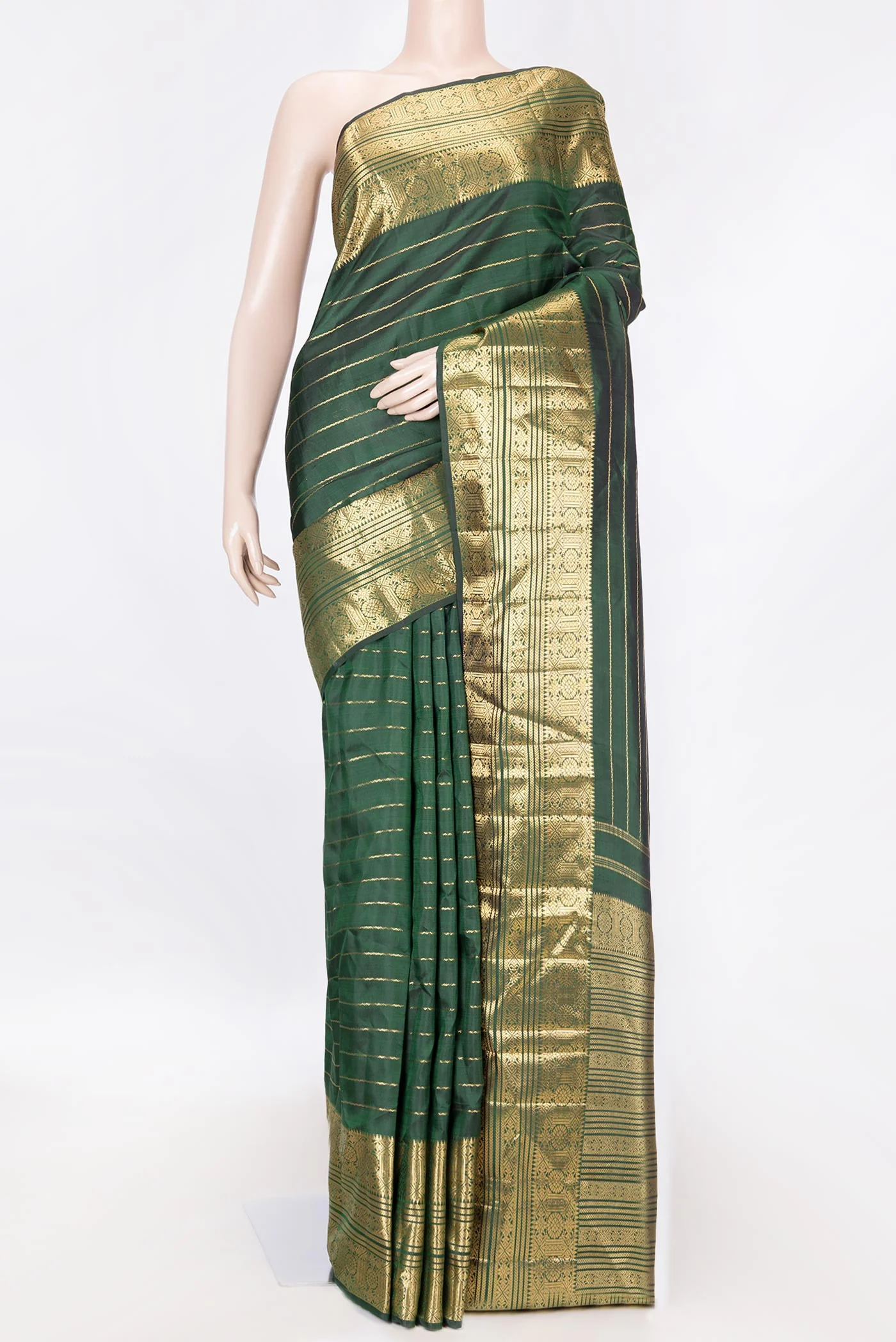 Green Dual Tone Kanjivaram Saree