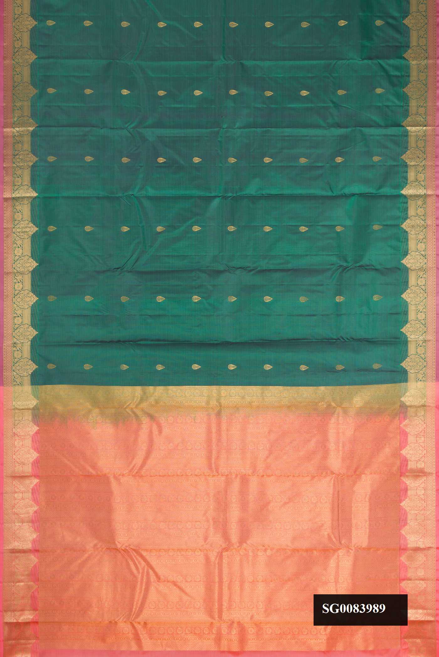 Green Dual Tone Kanchipuram Silk Saree