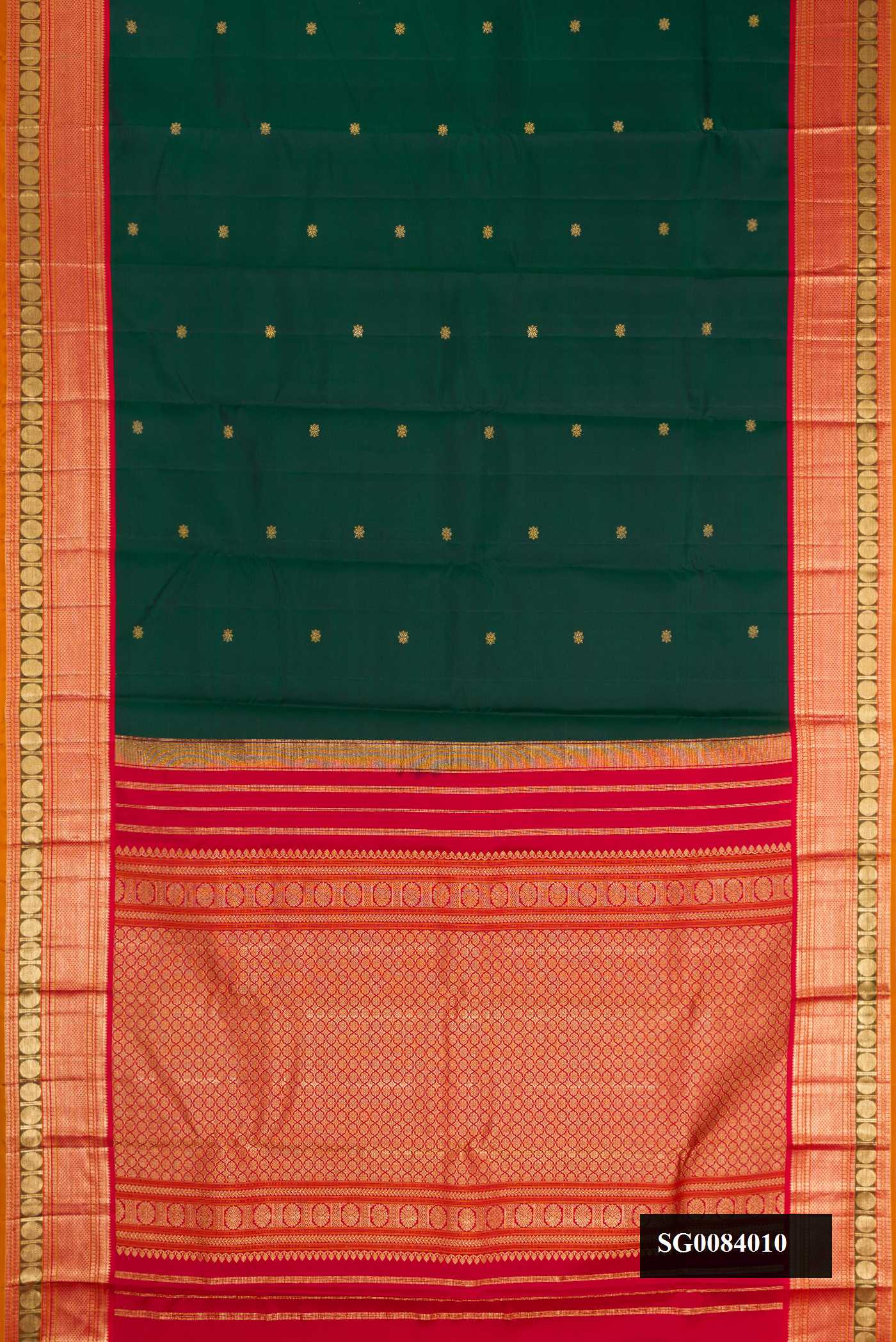 Green Dual Tone Kanchipuram Silk Saree