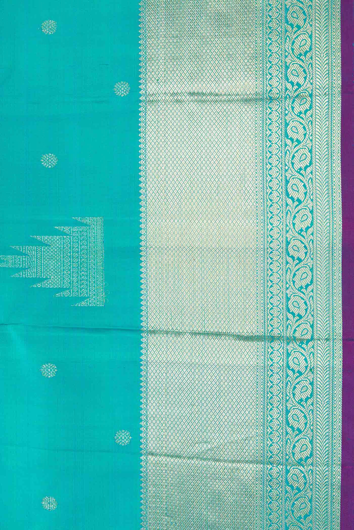Blue Kanjivaram Silk Saree - Image 3