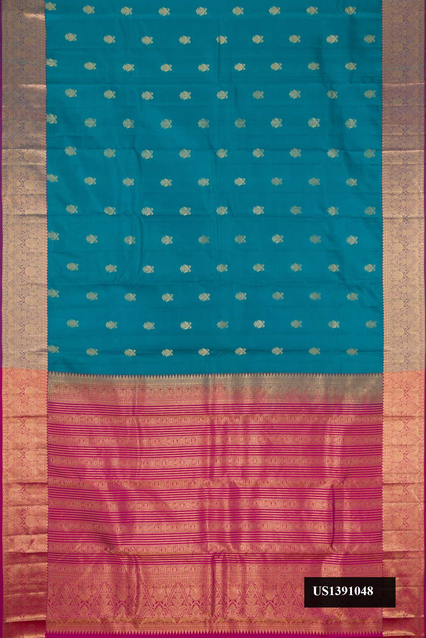 Green Dual Tone Kanchipuram Silk Saree