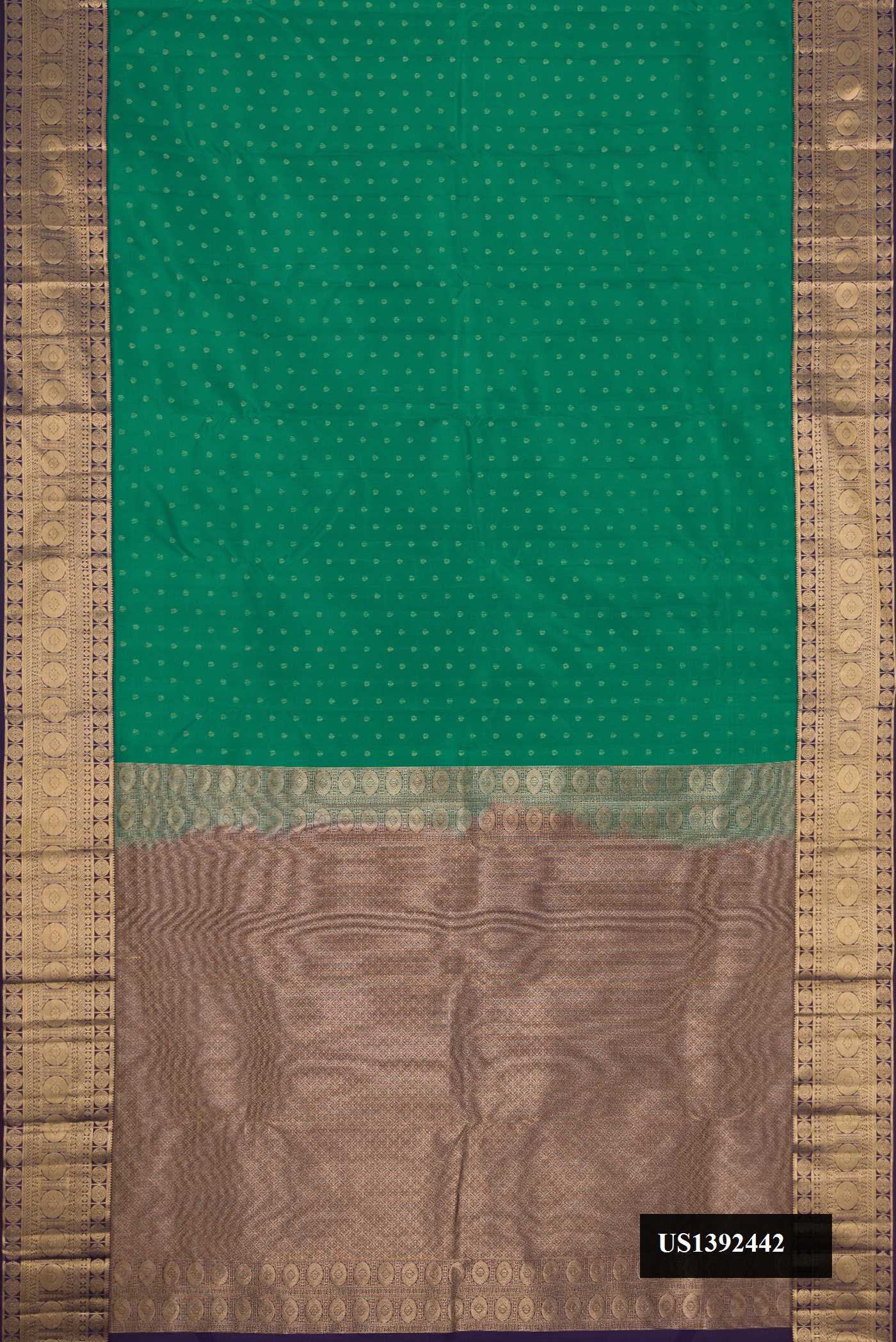 Green Dual Tone Kanchipuram Silk Saree