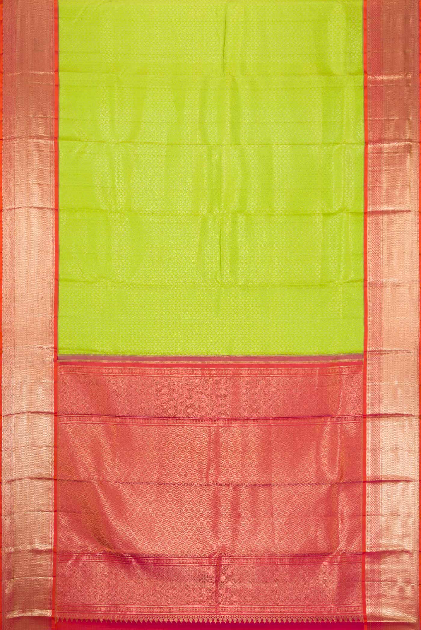 Parrot Green Kanchipuram Silk Saree - Image 6