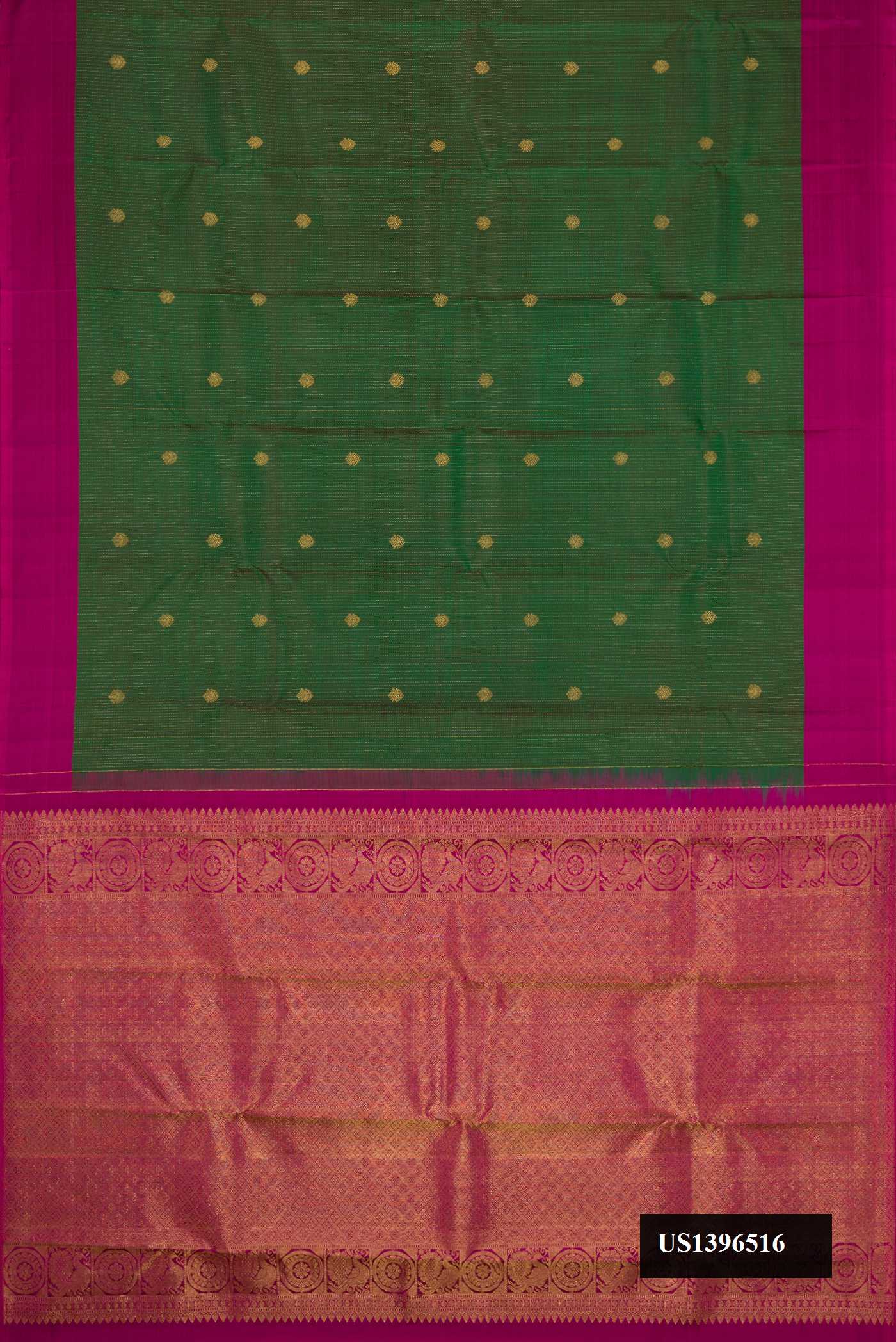 Green Dual Tone Kanchipuram Silk Saree