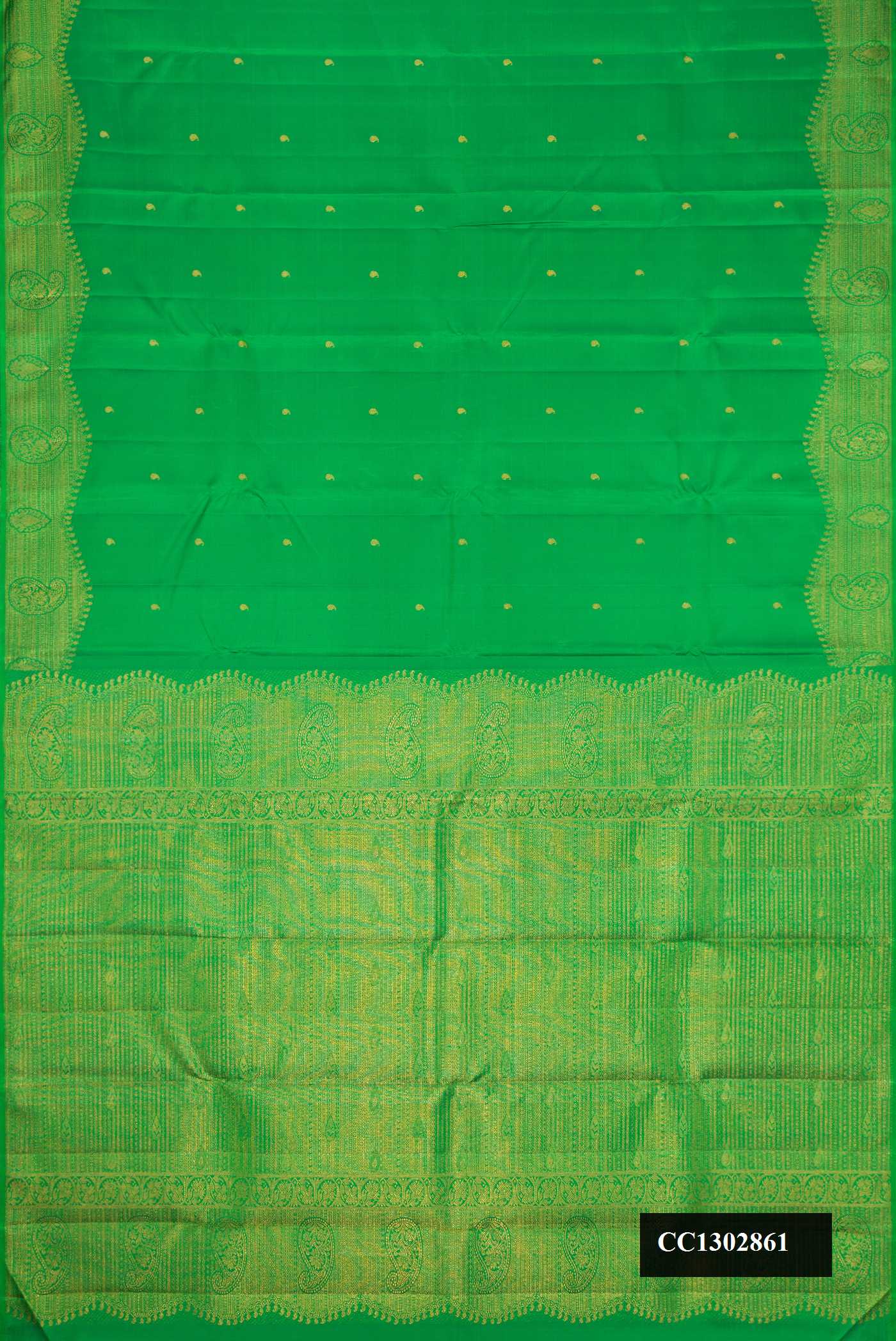 Green Dual Tone Kanchipuram Silk Saree