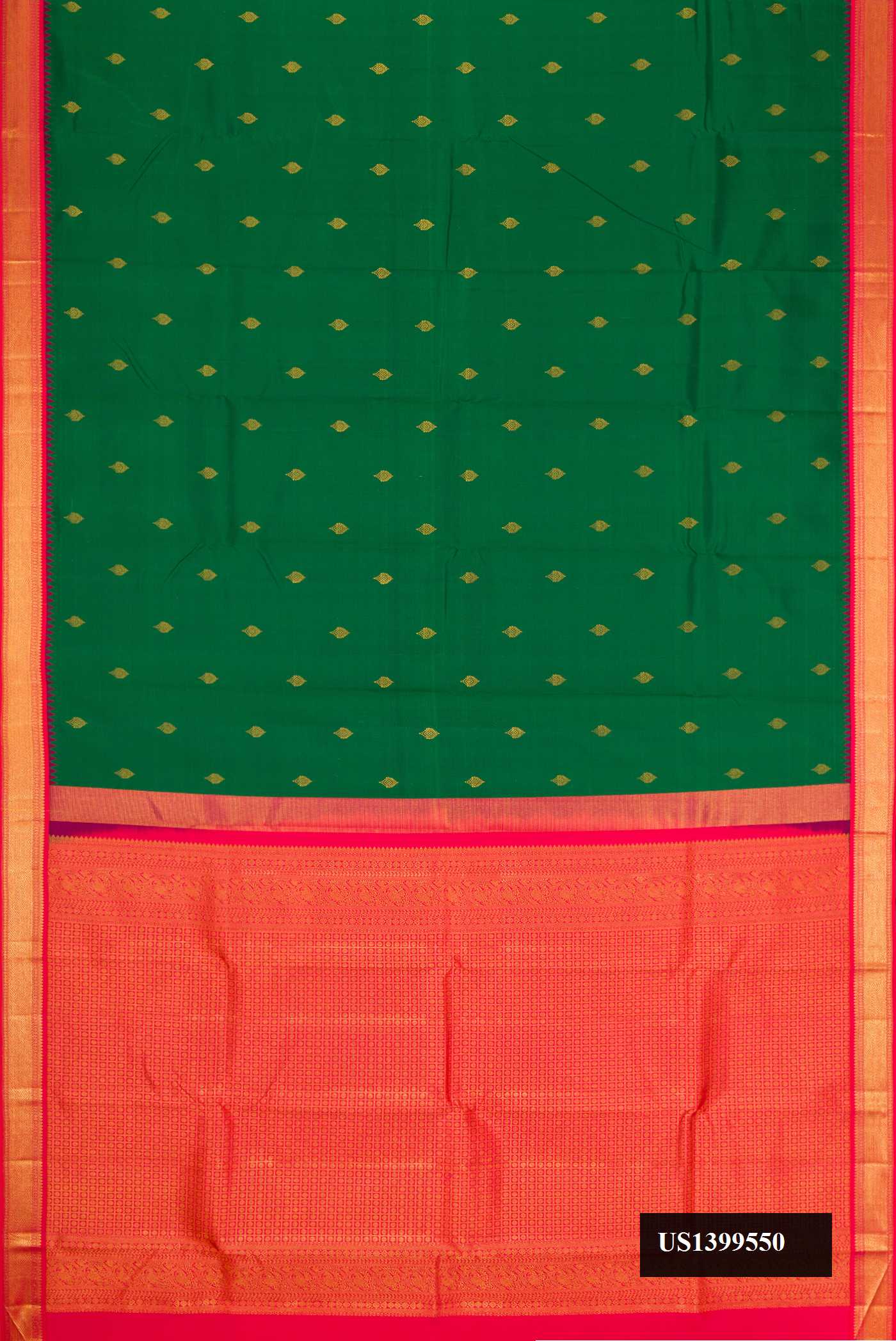 Green Dual Tone Kanchipuram Silk Saree