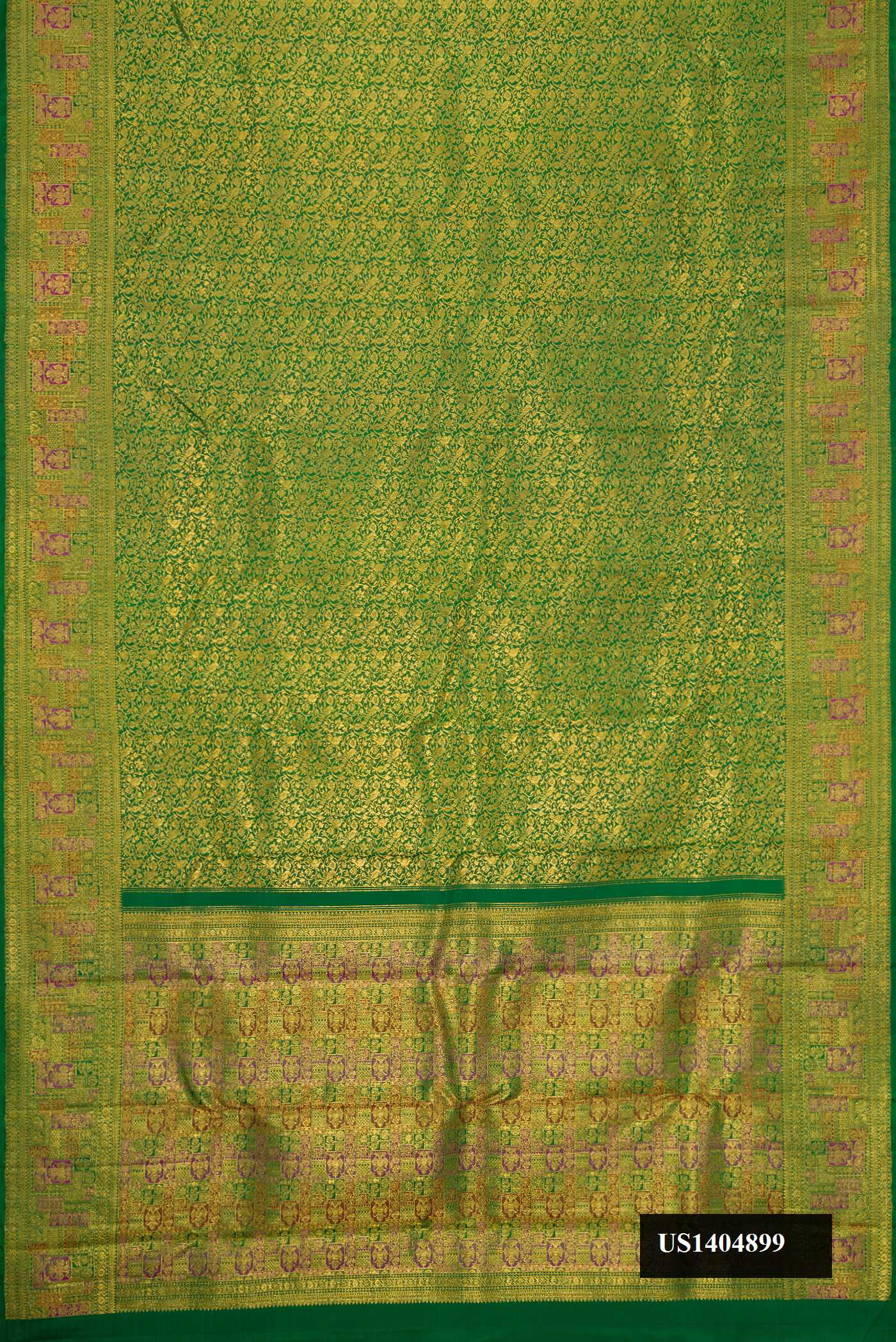 Green Dual Tone Kanchipuram Silk Saree
