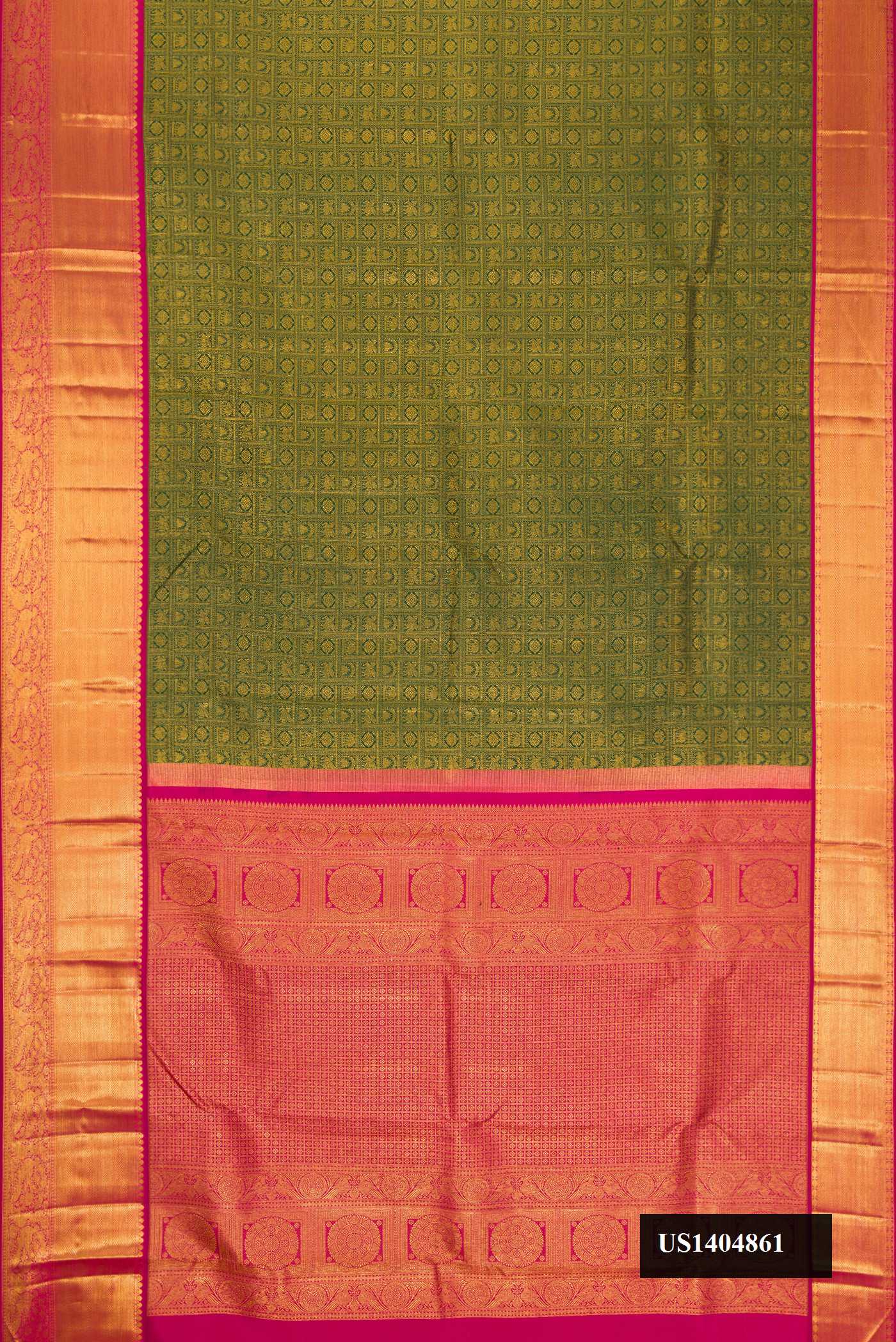Green Dual Tone Kanchipuram Silk Saree
