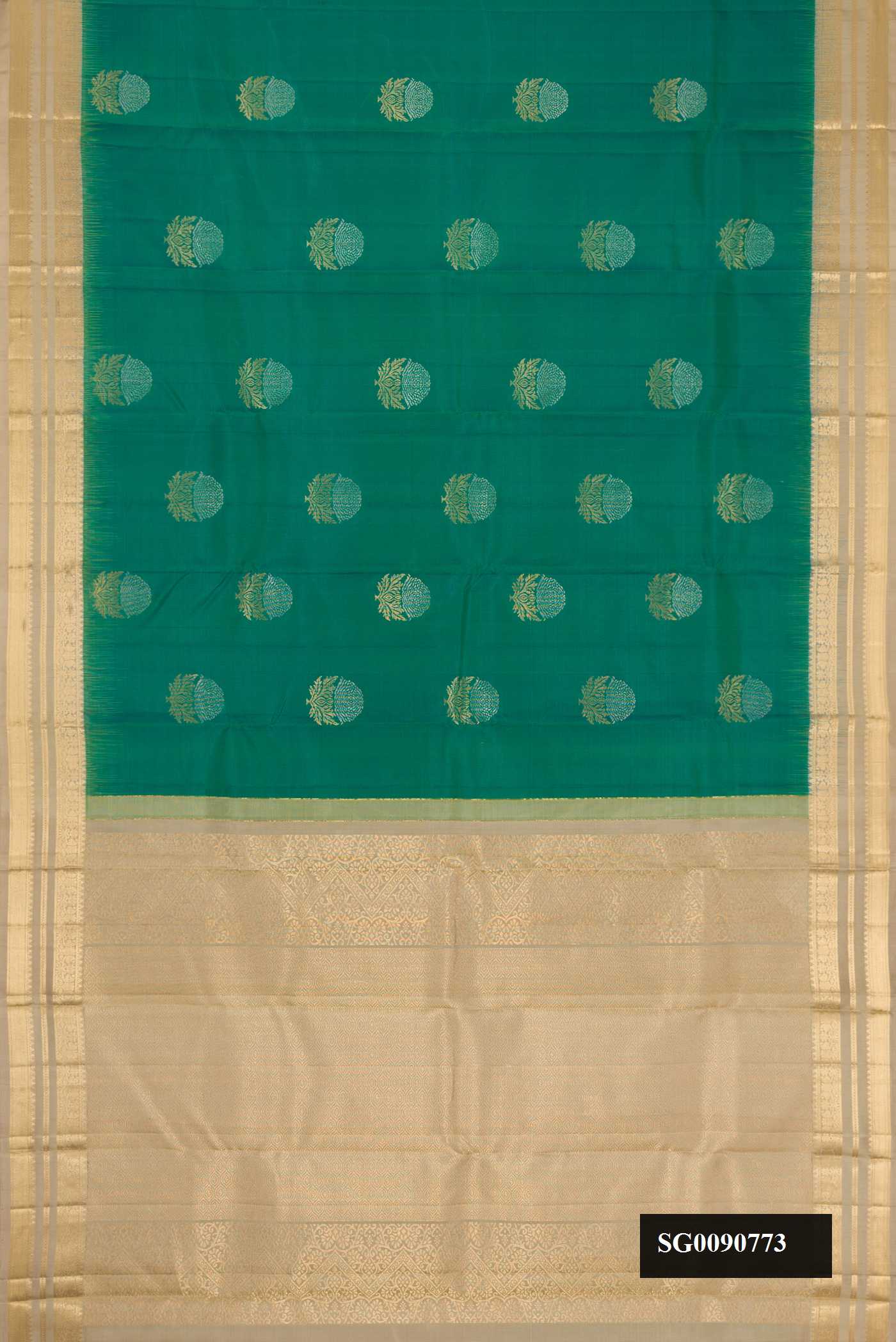Green Dual Tone Kanchipuram Silk Saree