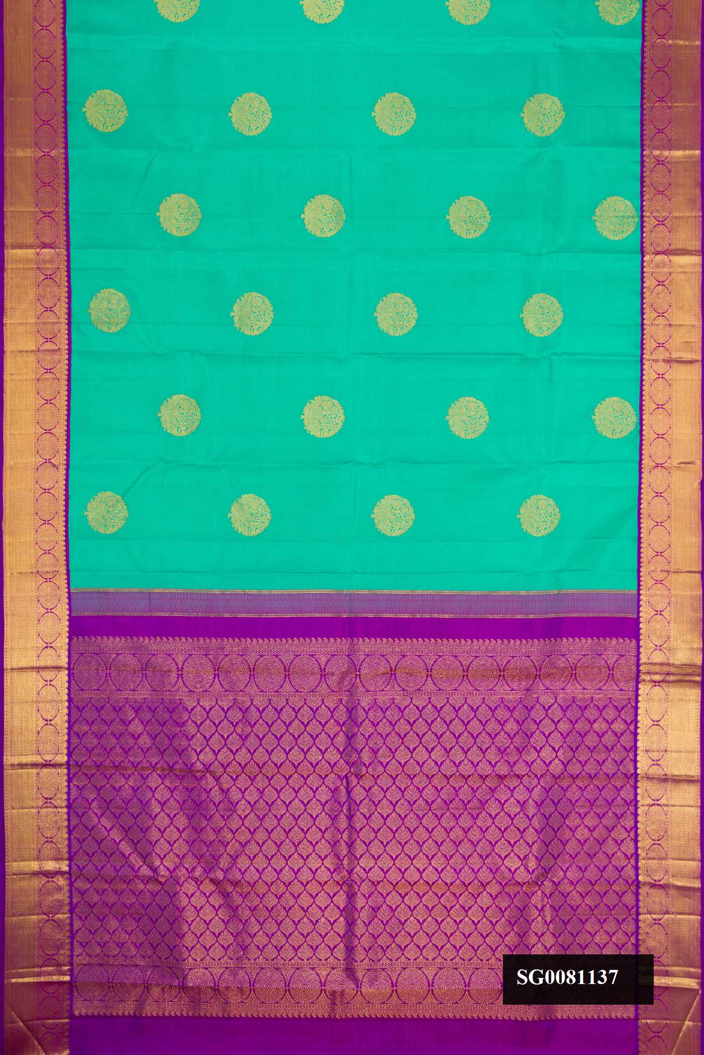 Green Dual Tone Kanchipuram Silk Saree