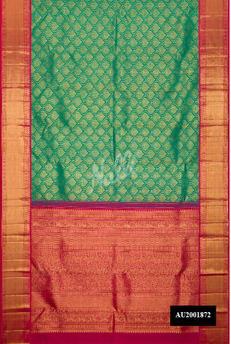 Green Dual Tone Kanchipuram Silk Saree