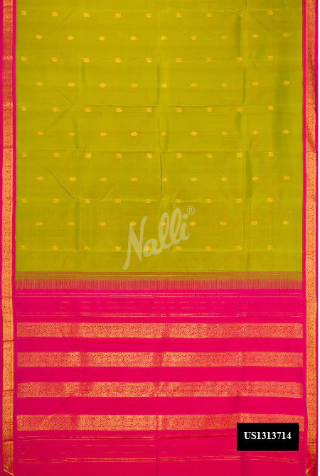 Green Dual Tone Kanchipuram Silk Saree