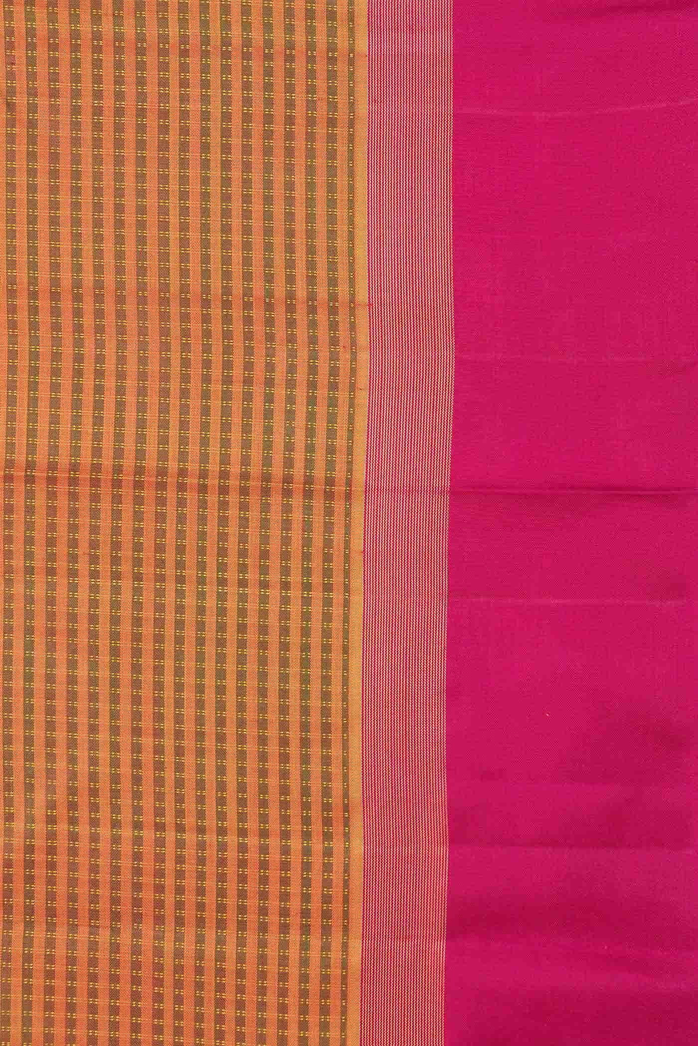 Pure Silk Pure Zari Multi Color Kanjivaram Saree - Image 5