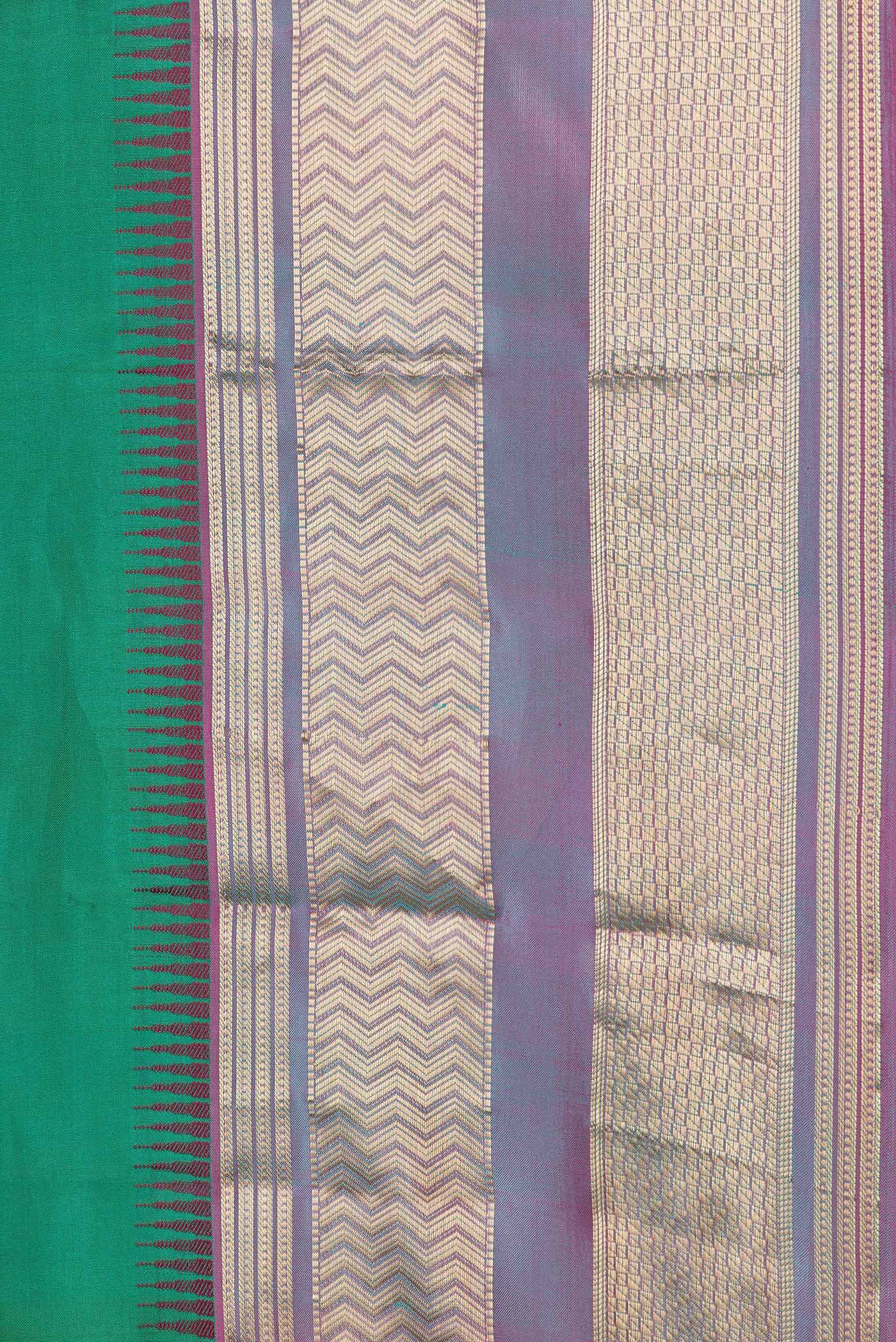 Green Kanjivaram Silk Saree - Image 3