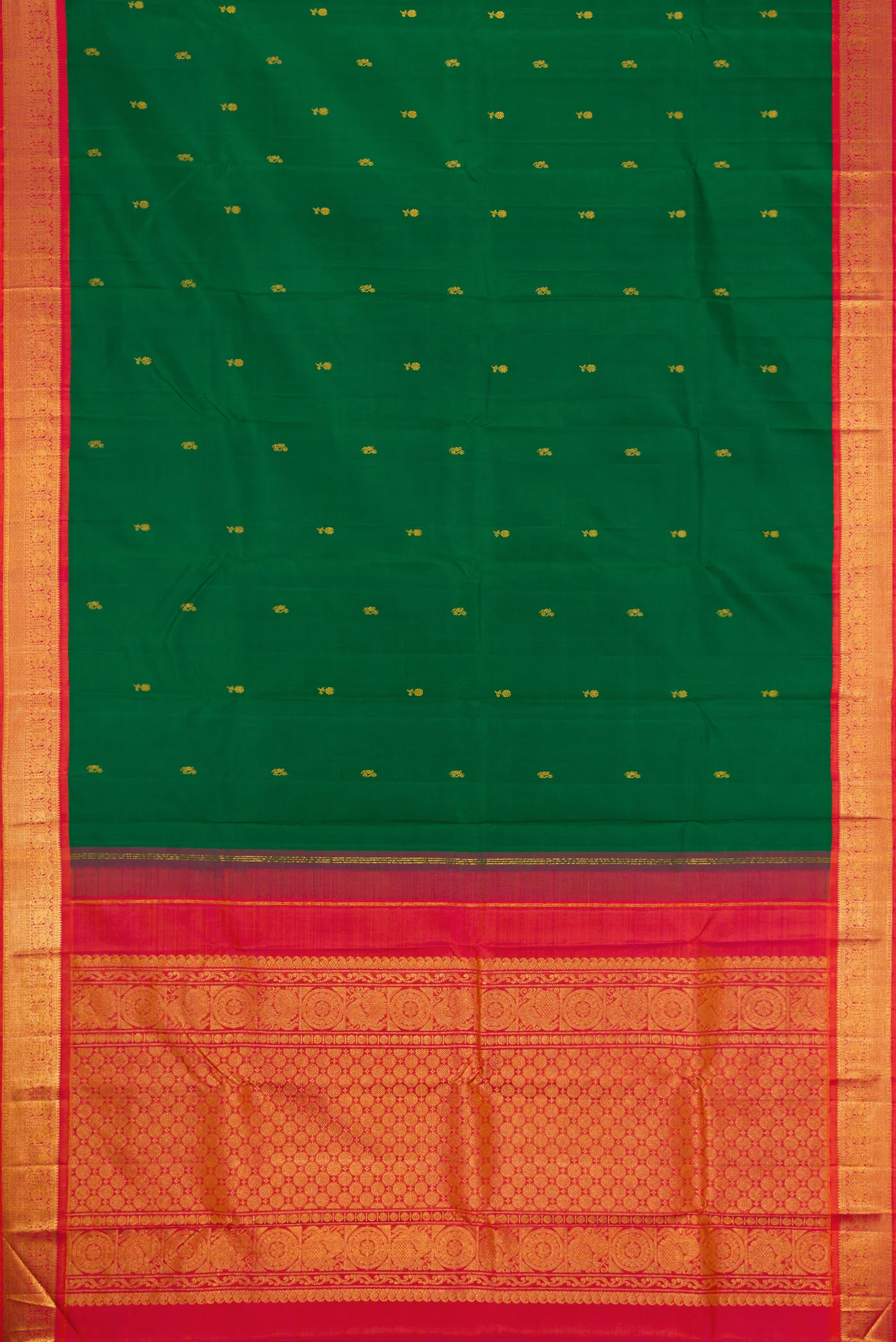 Green Kanjivaram Silk Saree - Image 6