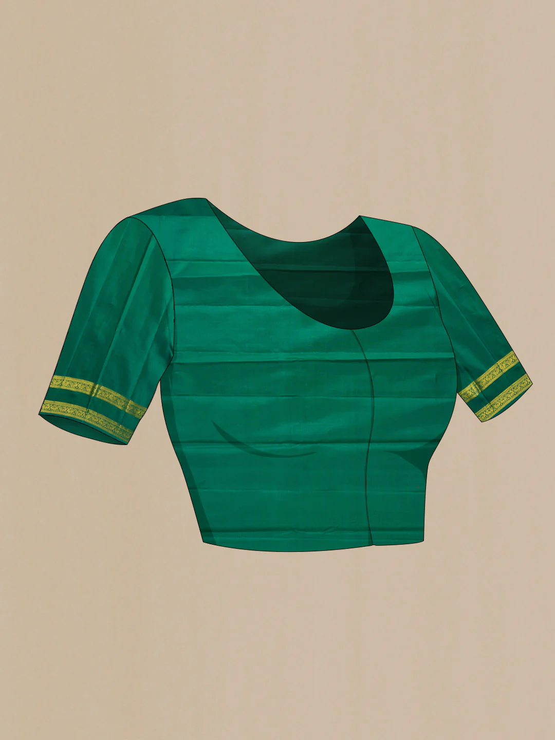 Green Kanjivaram Silk Saree - Image 5