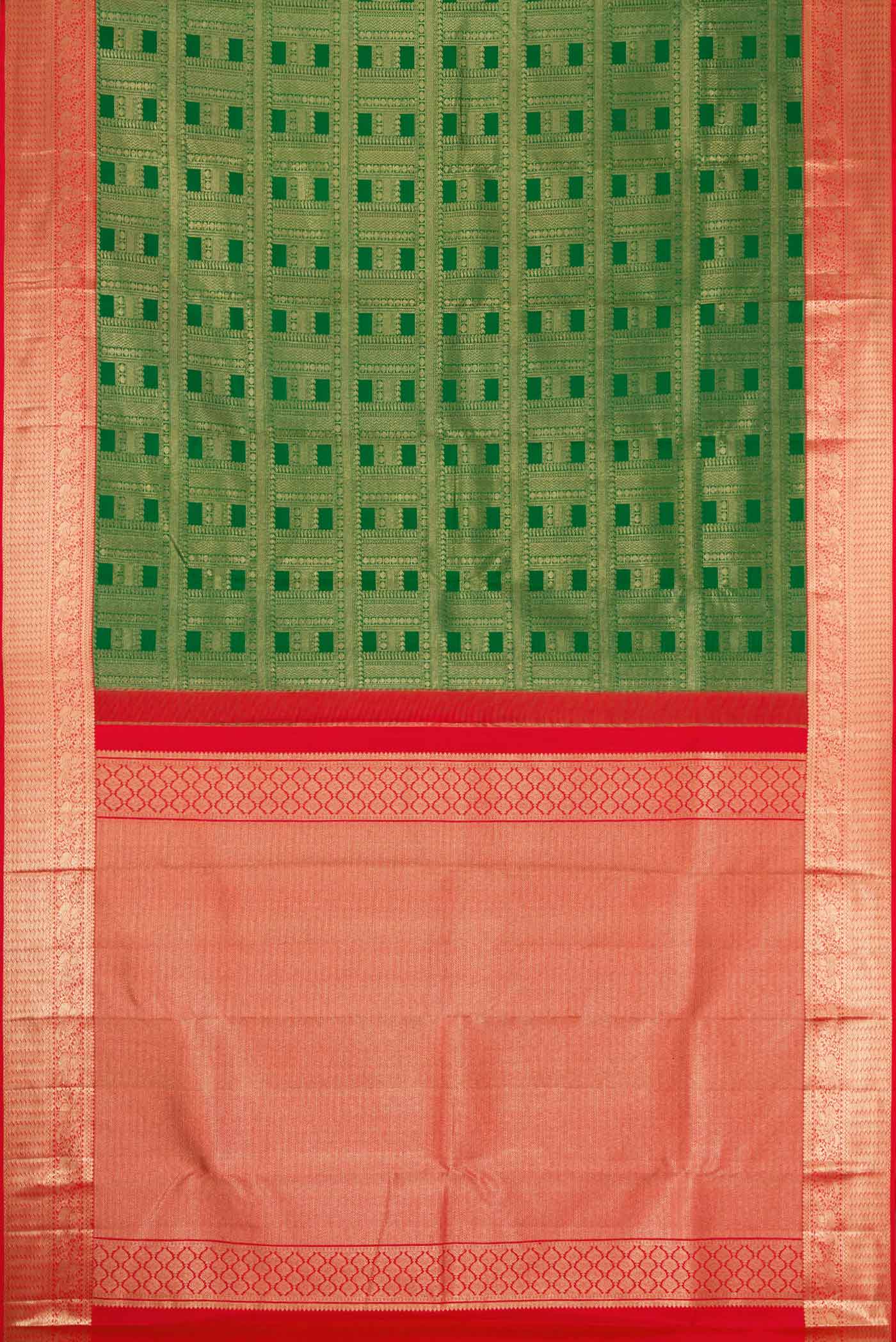 Green Kanjivaram Silk Saree - Image 6