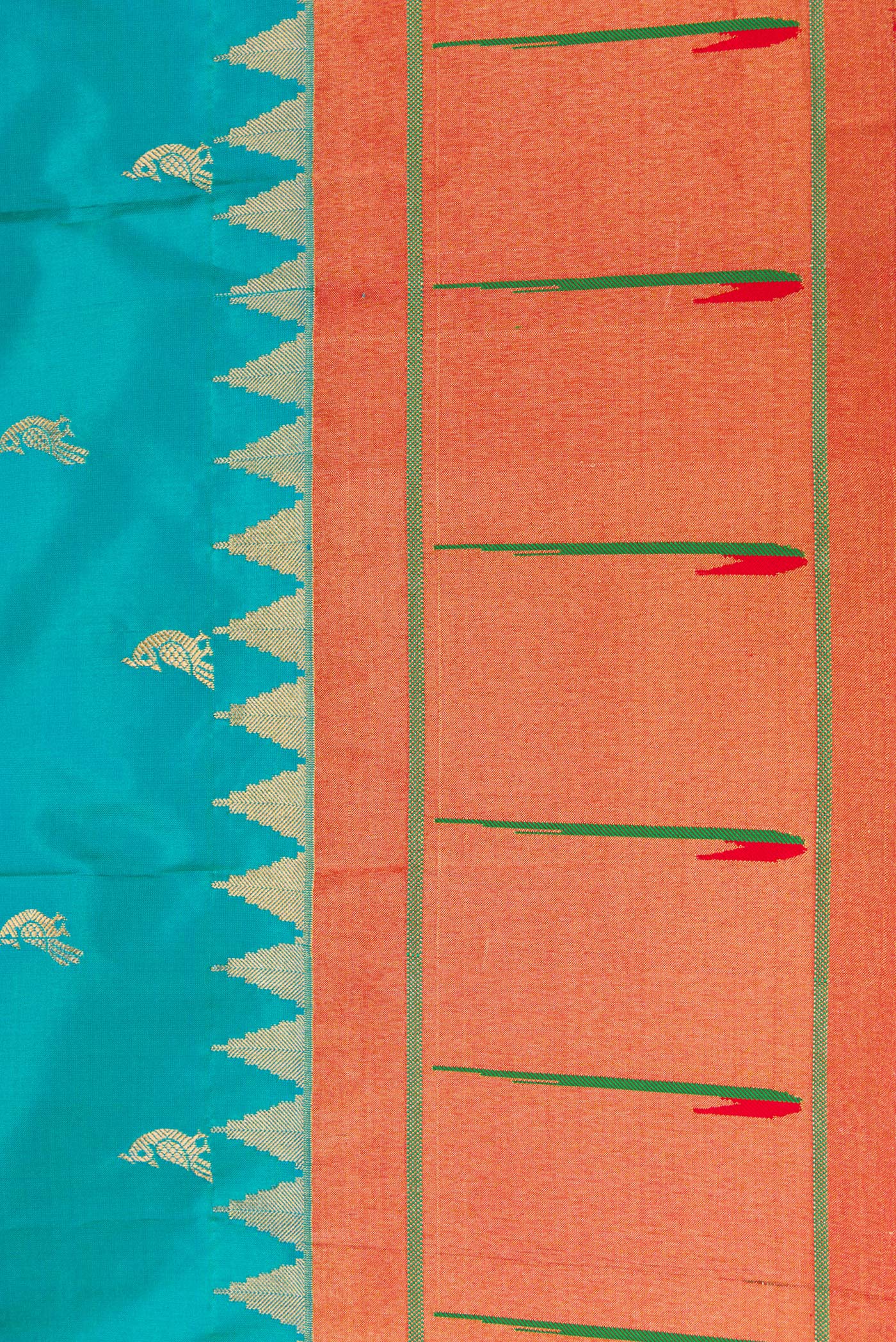 Blue Paithani Silk Saree - Image 3