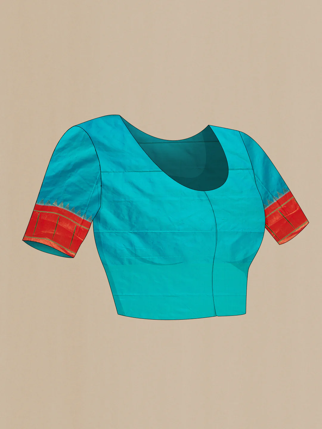 Blue Paithani Silk Saree - Image 5