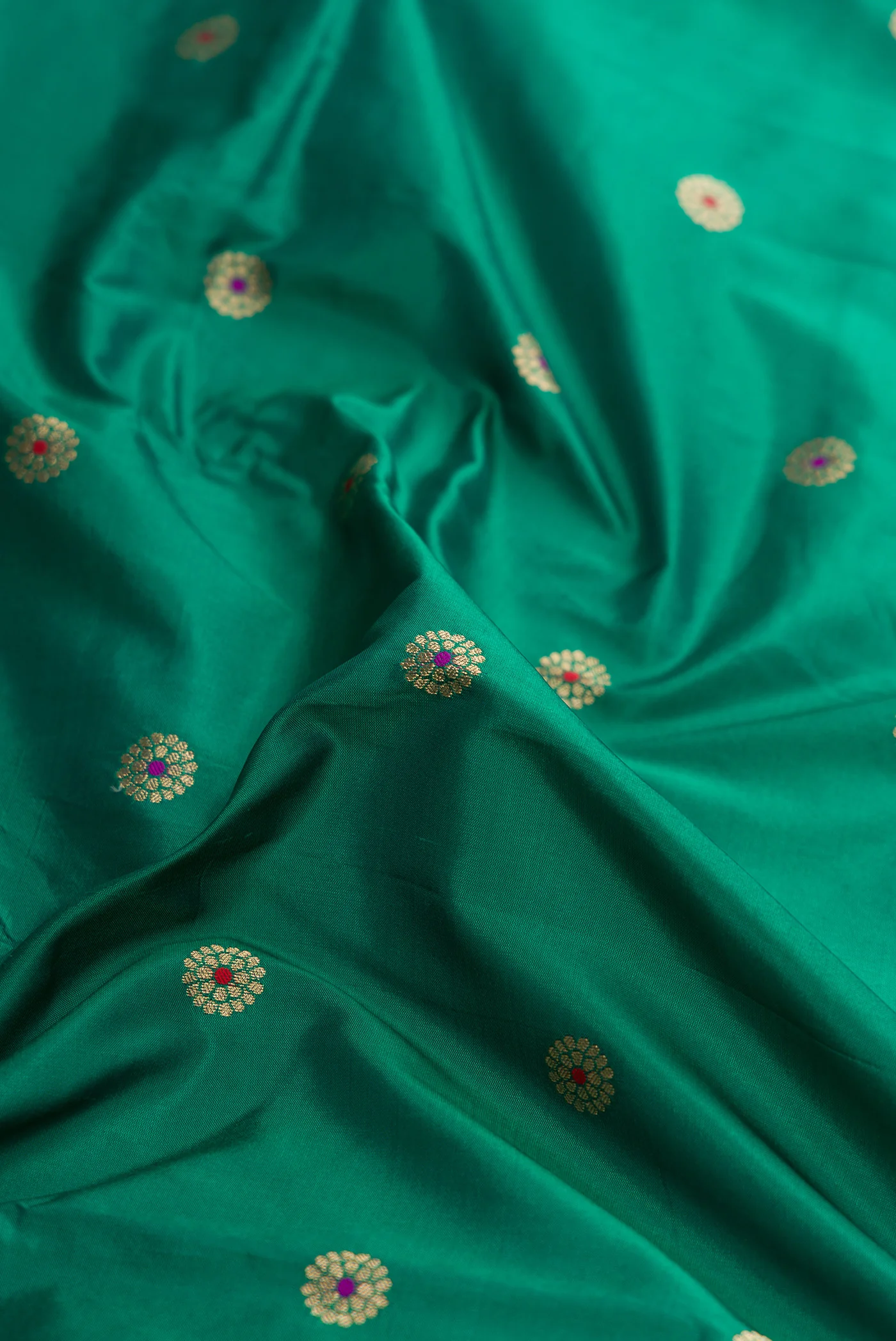 Green Blended Paithani Silk Saree - Image 2