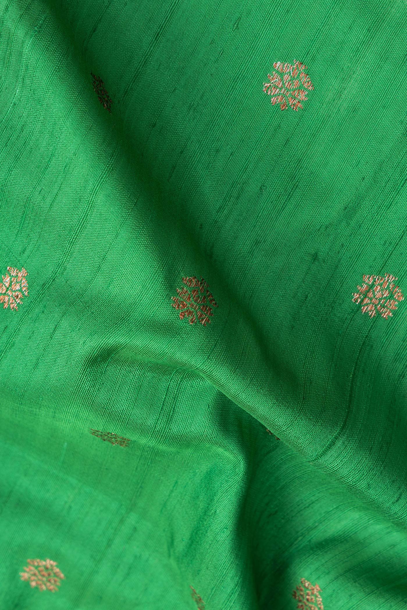 Green Banarasi Raw Silk Saree - Image 2
