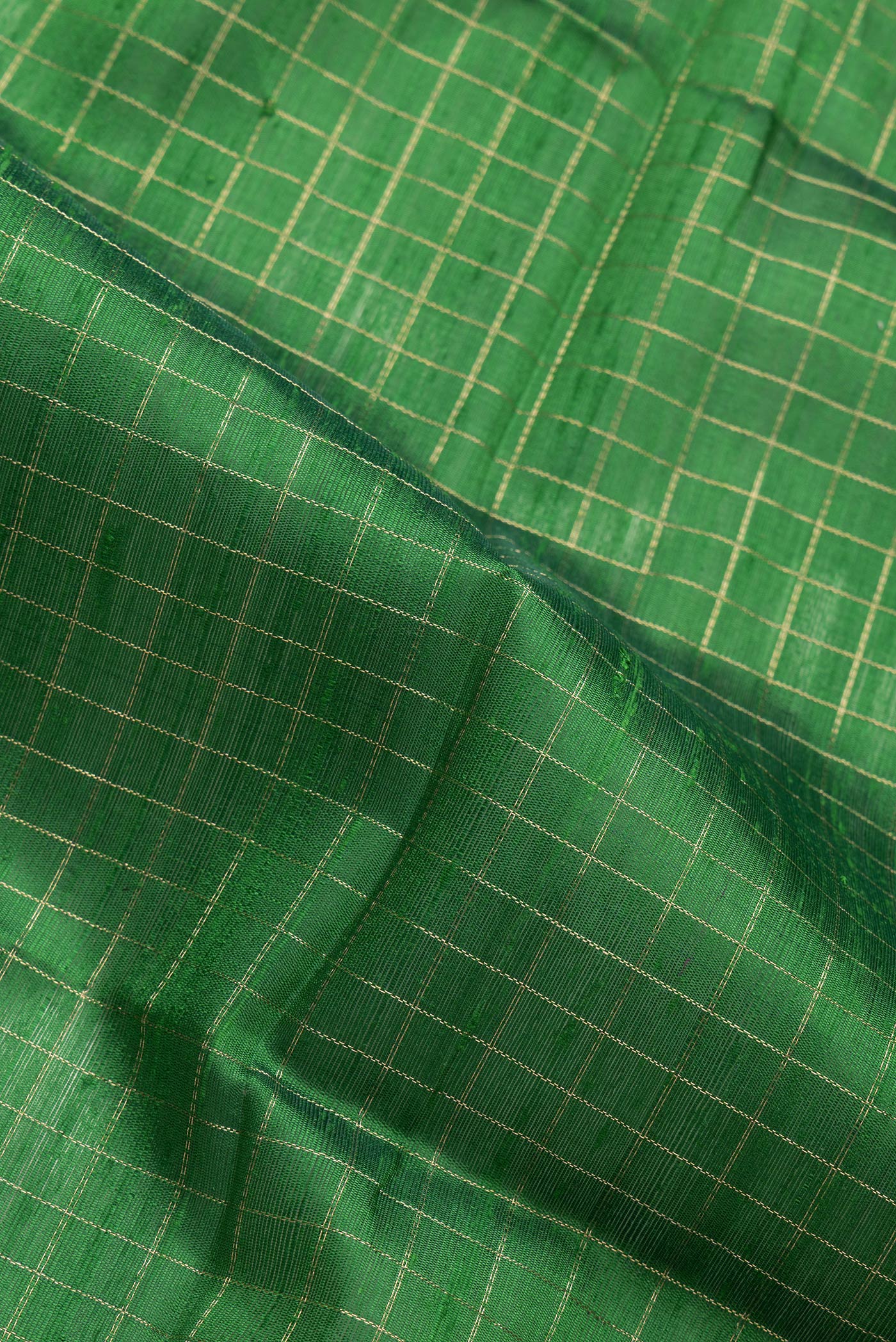 Green Raw Silk Saree - Image 2