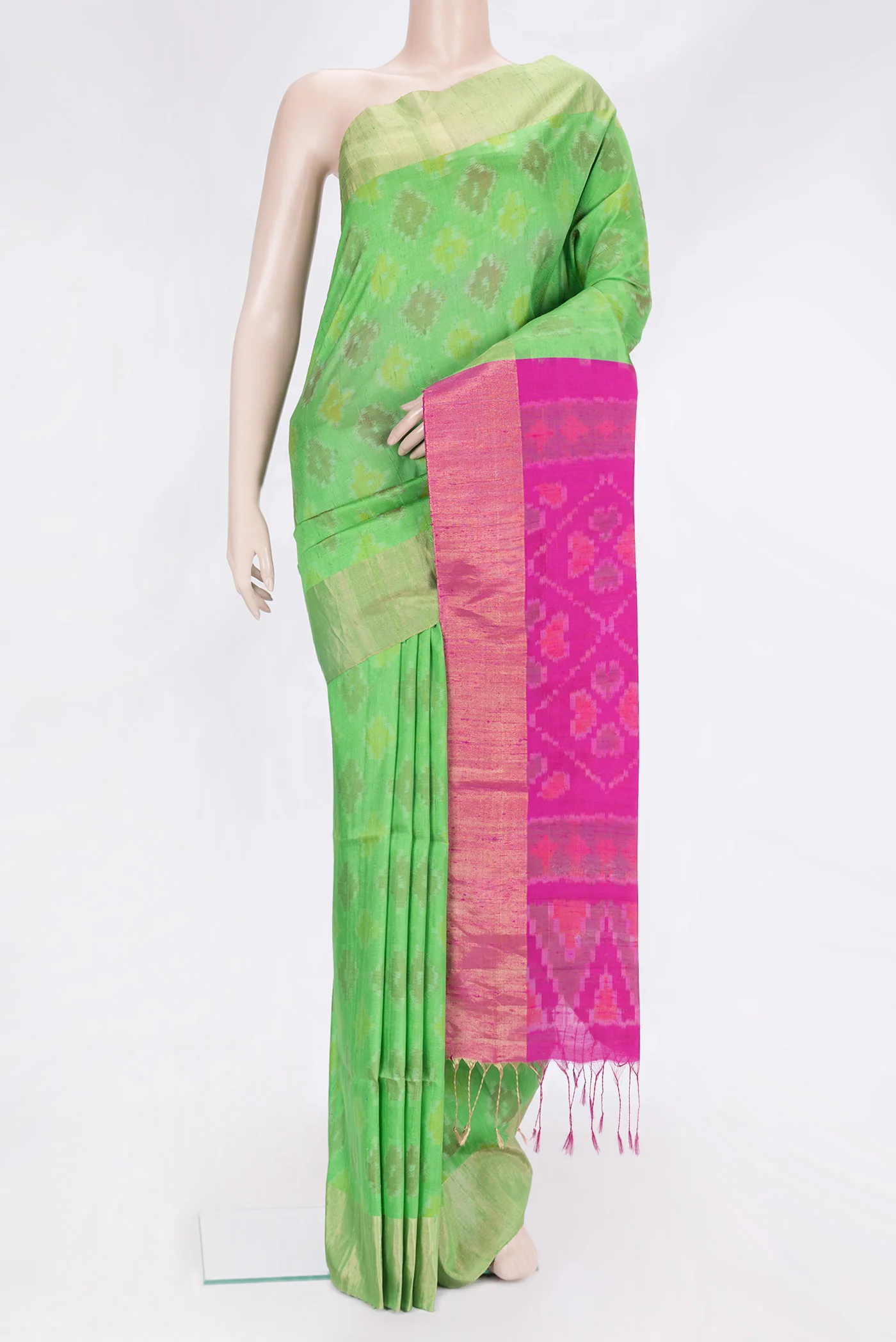 Green Raw Silk Saree