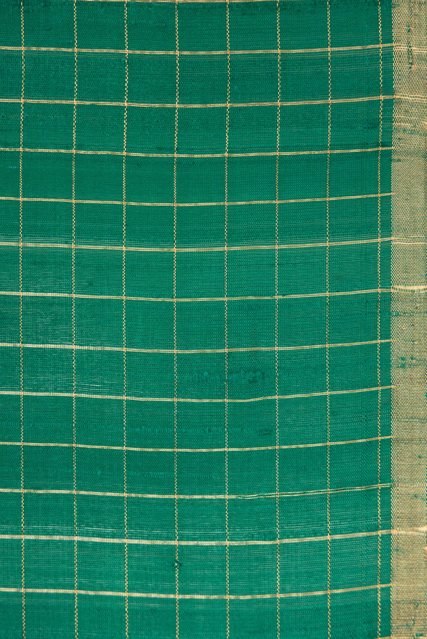 Bottle Green Raw Silk Saree - Image 3