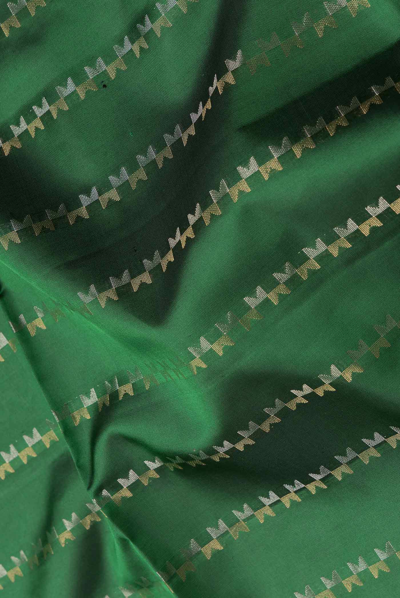 Green Soft Silk Saree - Image 2