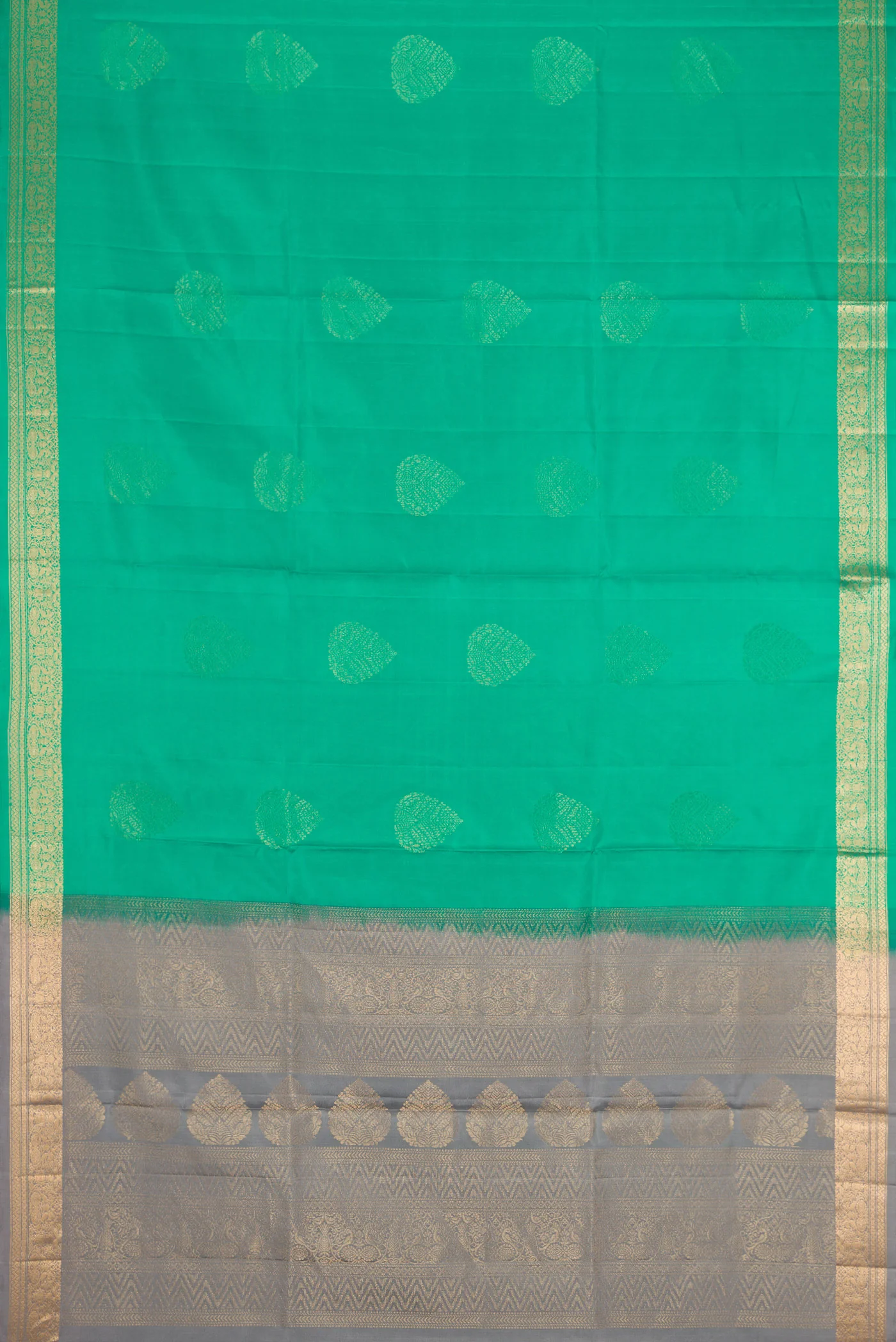 Green Soft Silk Saree - Image 6
