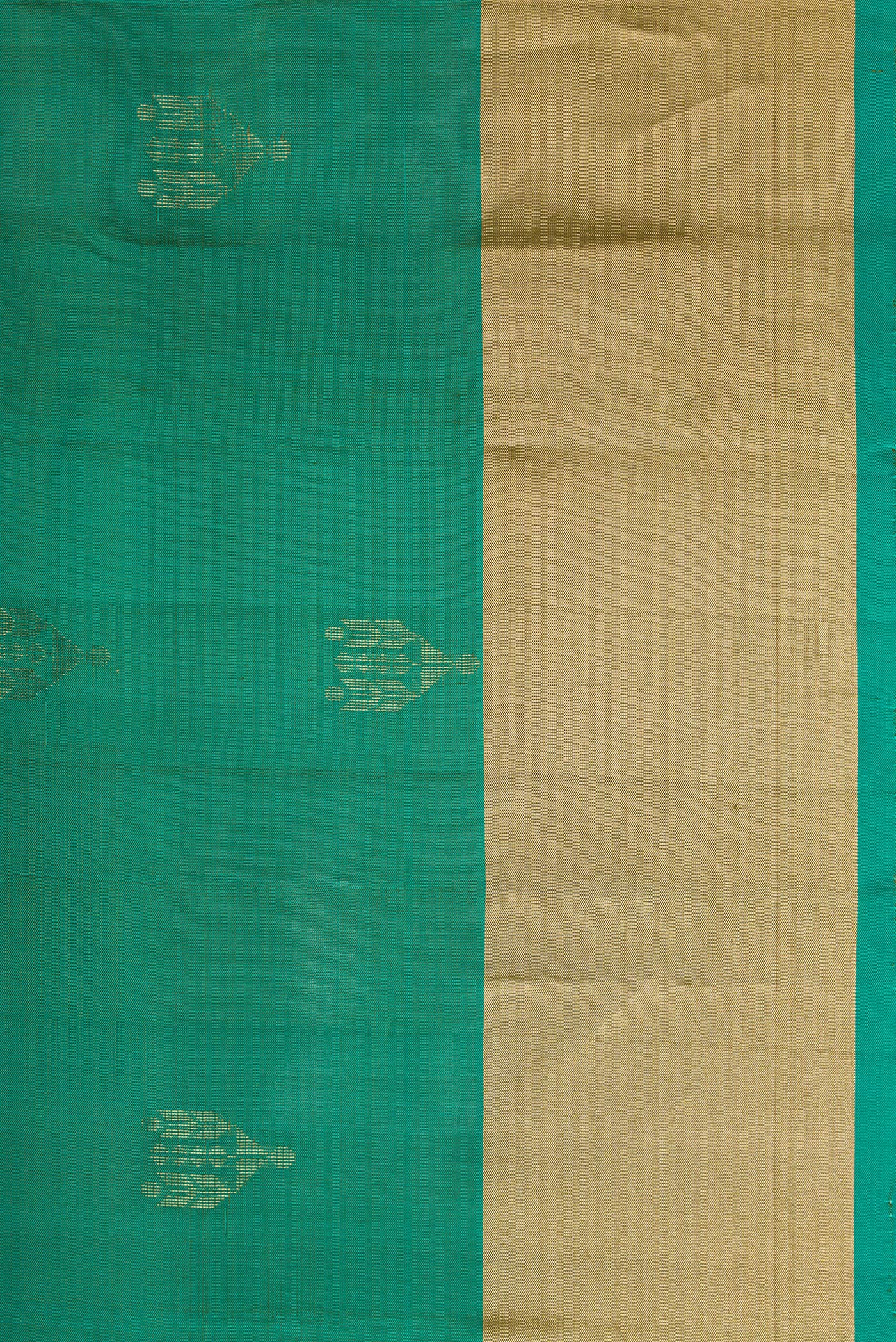 Green Soft Silk Saree - Image 3